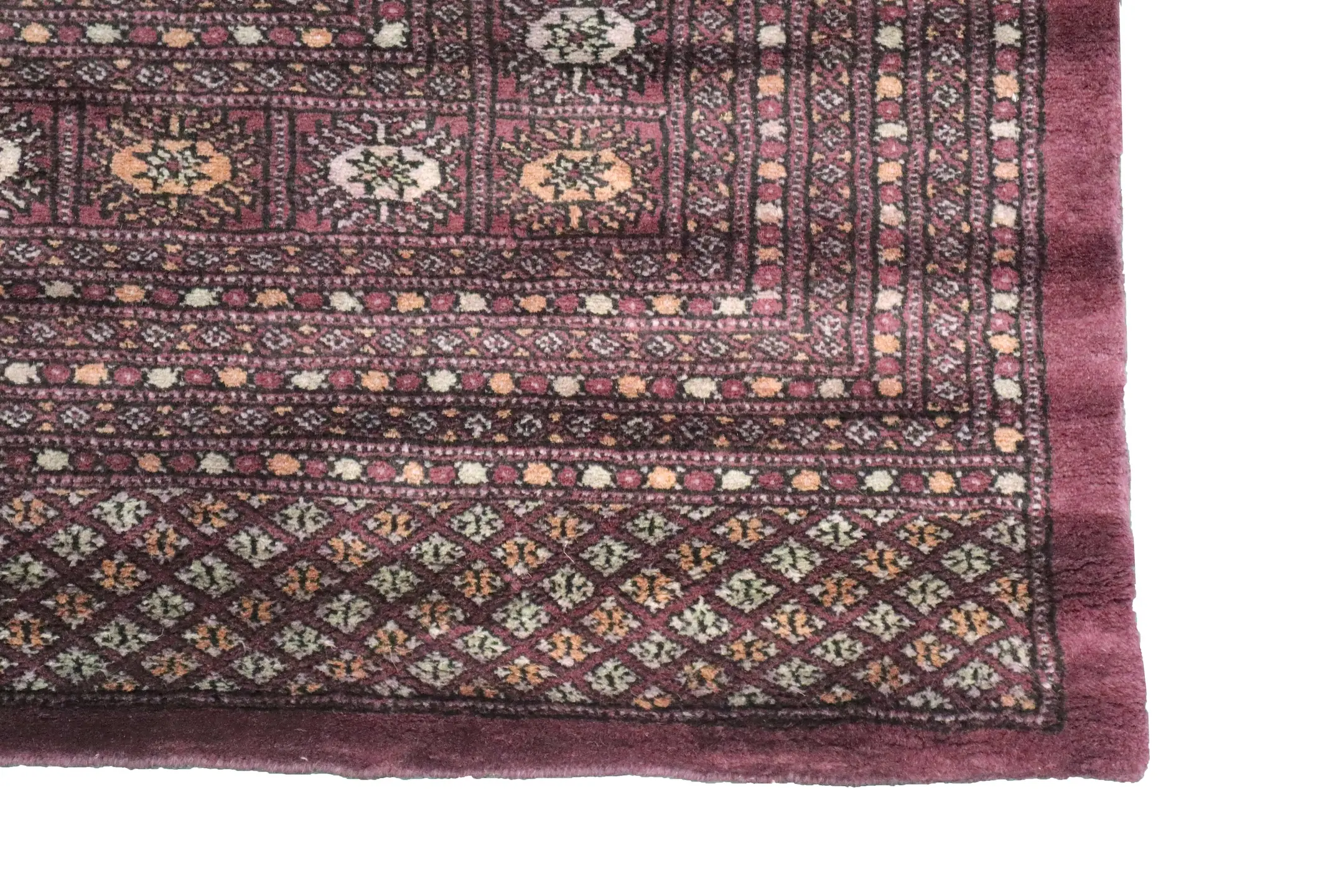 Pakistan Bokhara Rug - Purple - Handknotted 100% wool Bokhara rug BOF030063 407x303