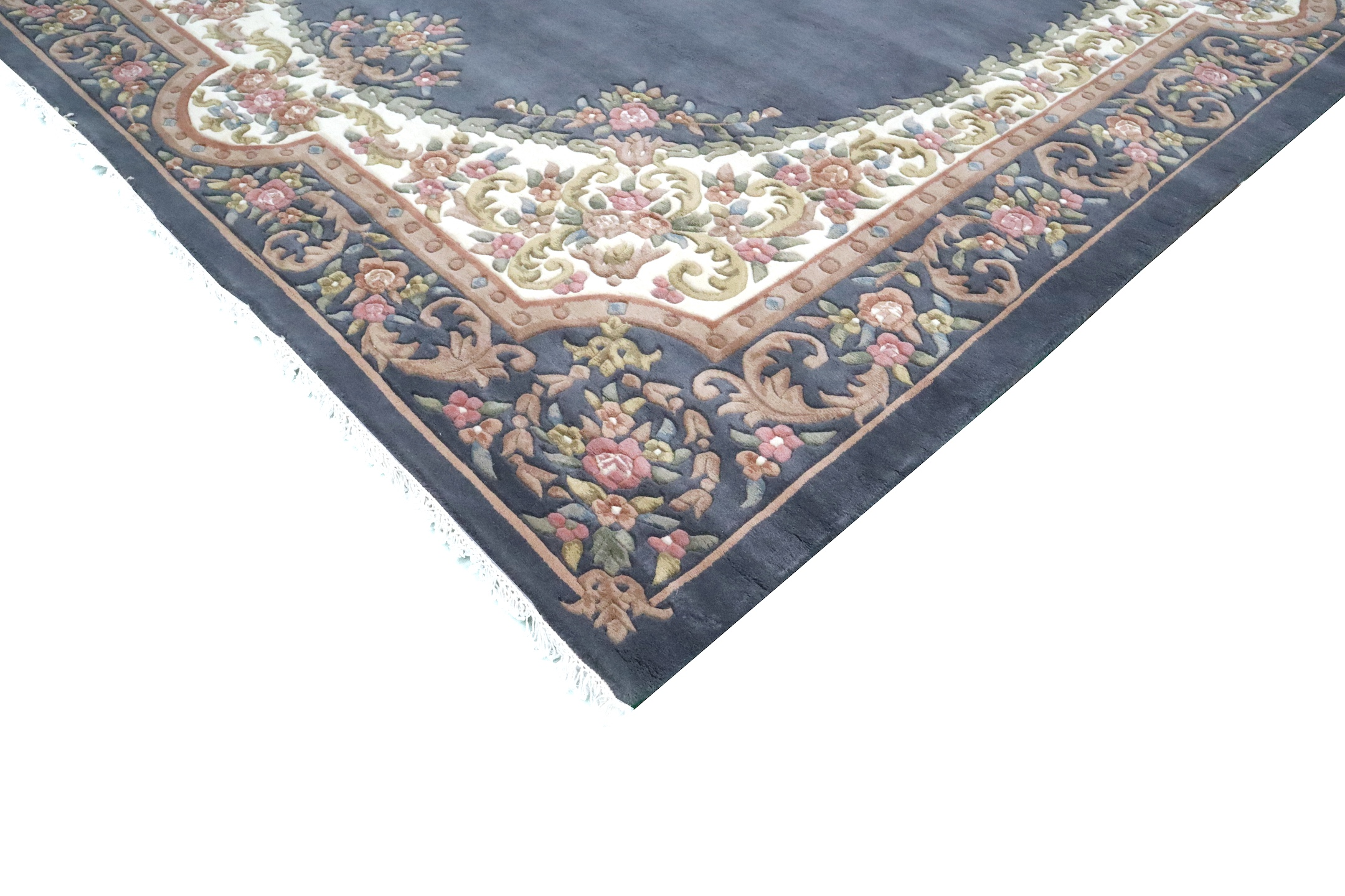 Mahal Indian Rug - Handknotted Floral design Indian rug MAH034021 513 x 326