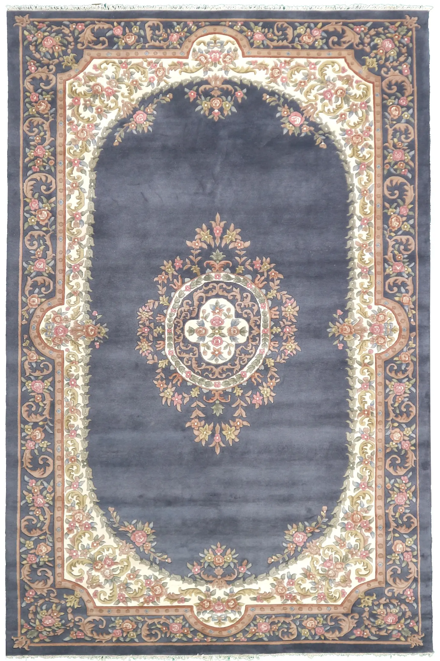 Mahal Indian Rug - Handknotted Floral design Indian rug MAH034021 513 x 326