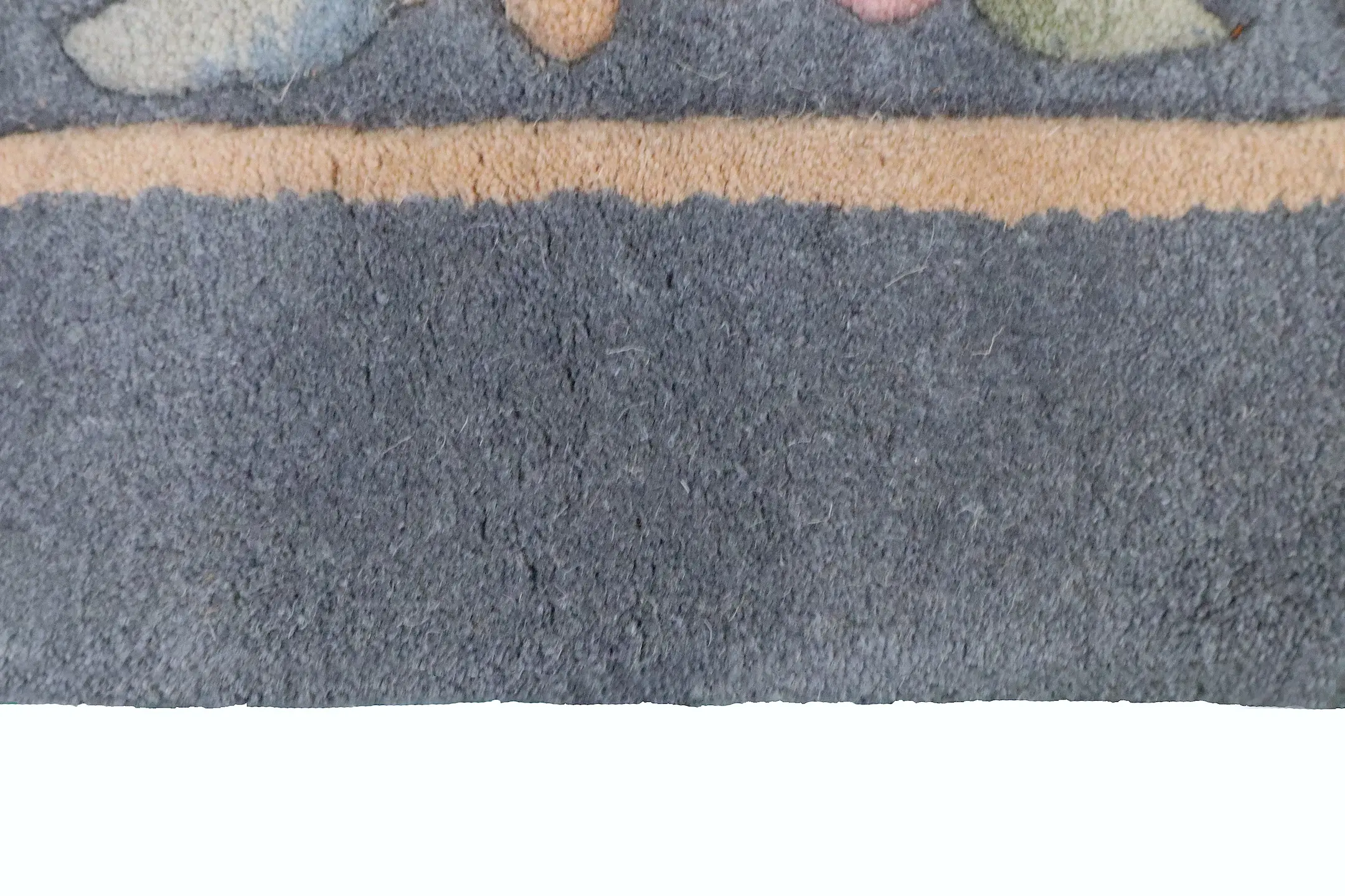 Mahal Indian Rug - Grey & Cream - Handknotted Floral design Indian rug MAH035021 559 x 365