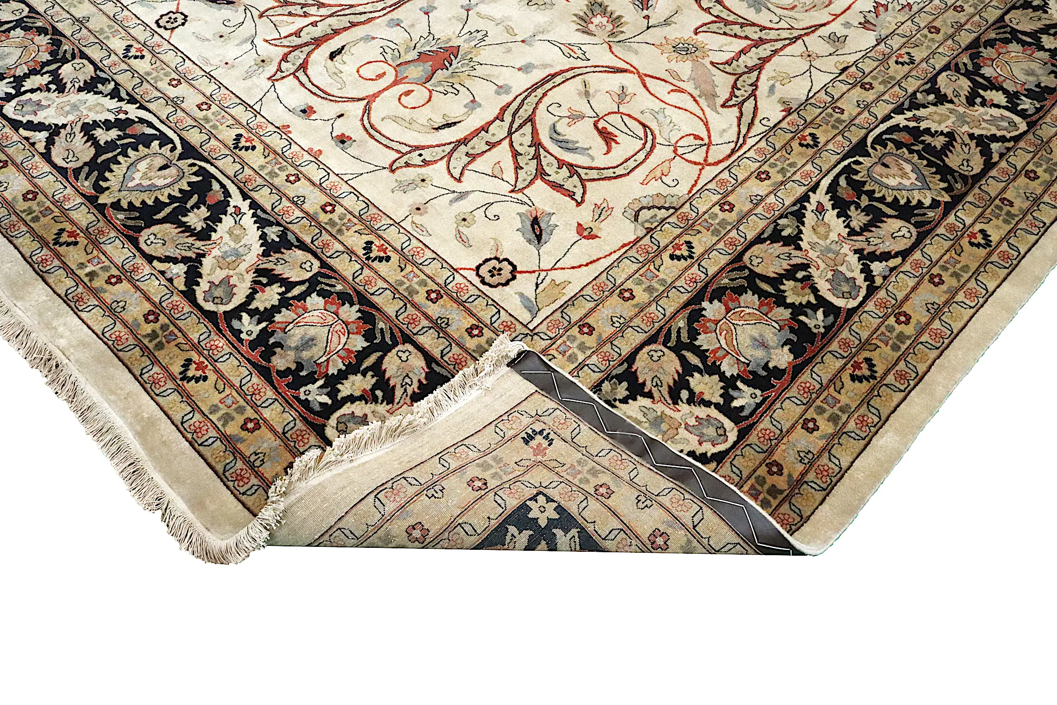 Very fine indo Persian Handknotted rug with Persian design IPF035005 563 x 356