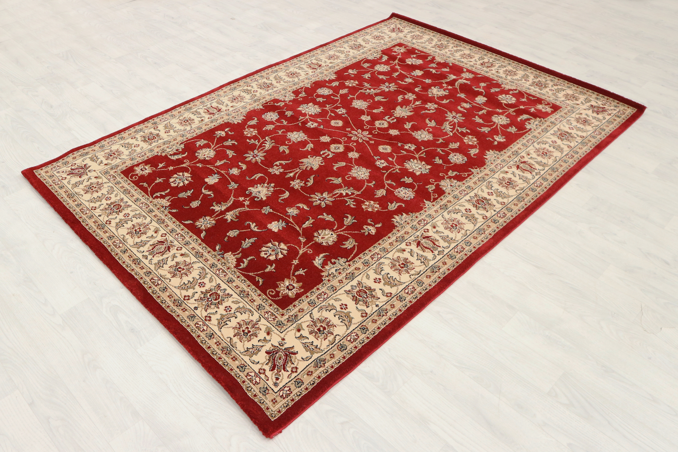 Kirman Machine Woven Rug - Red - ZKI000