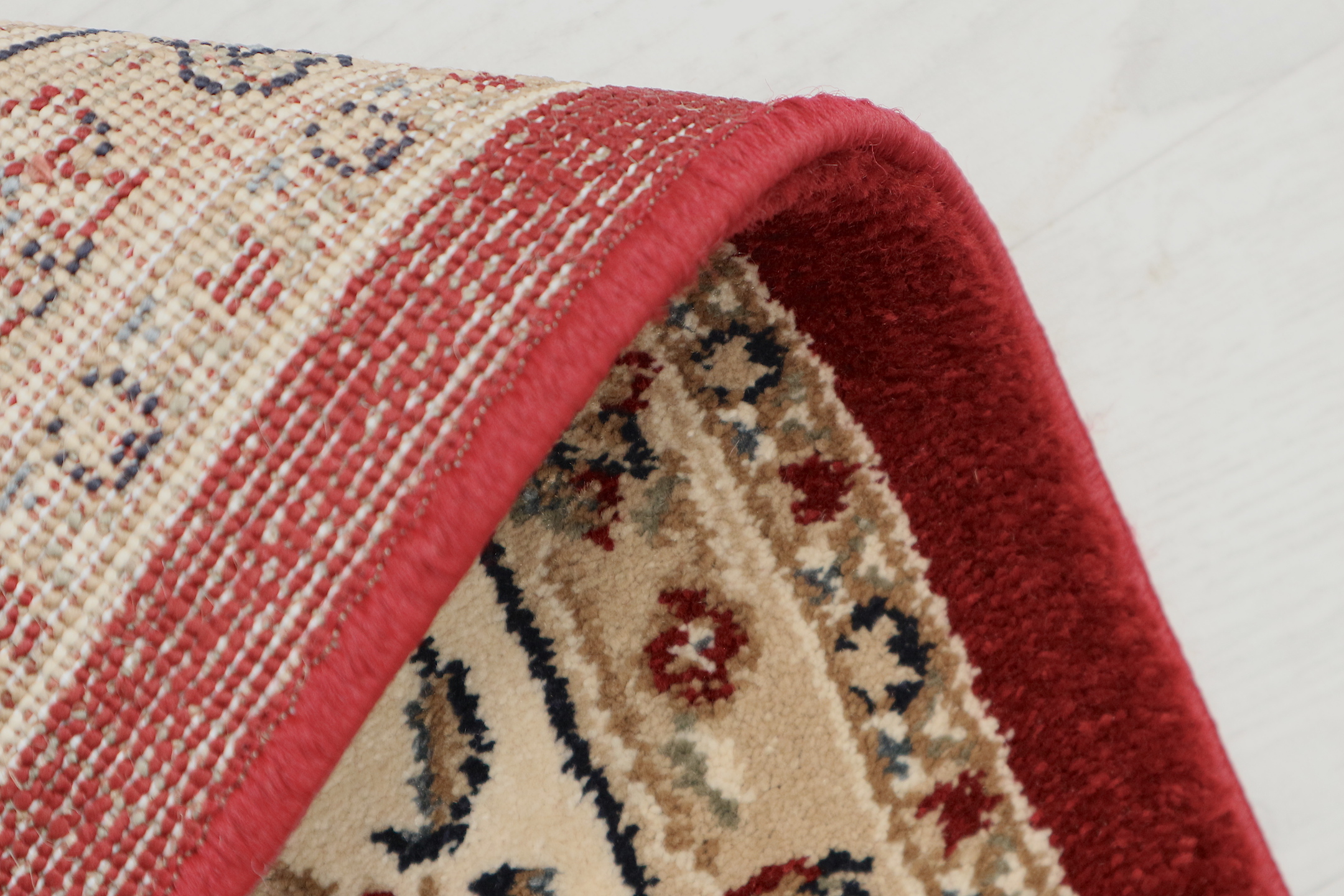 Kirman Machine Woven Rug - Red - ZKI000