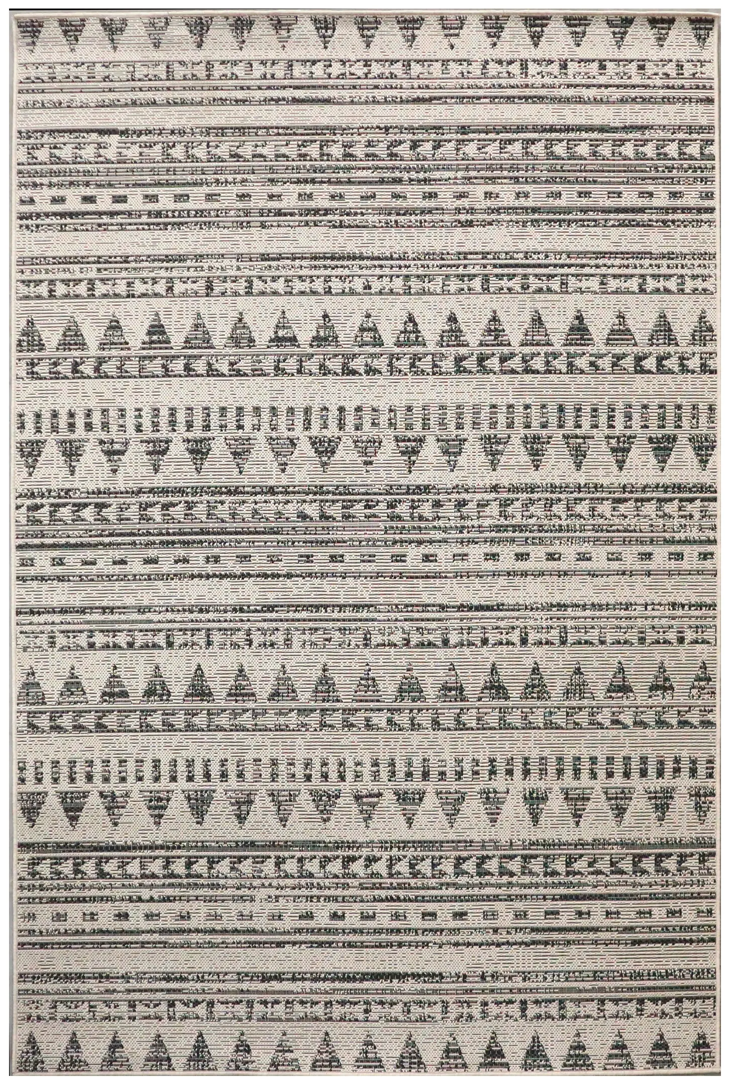 Outdoor rug - Neutral & Black - Aztec Design ZBR003