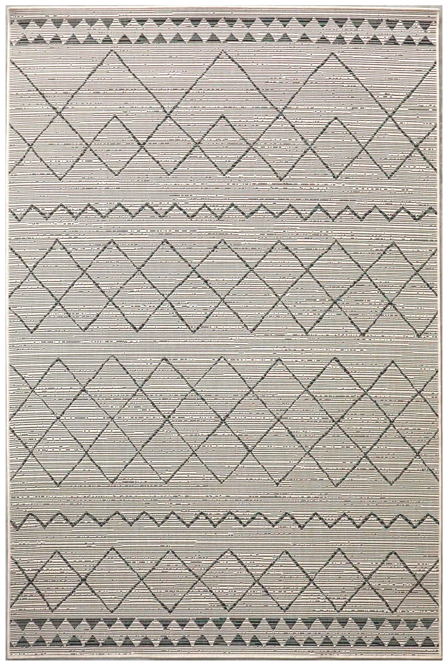 Outdoor rug - Neutral & Black - Aztec Design ZBR004