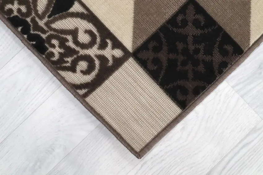 Outdoor rug - Neutral & Brown - Patchwork Design ZBF007