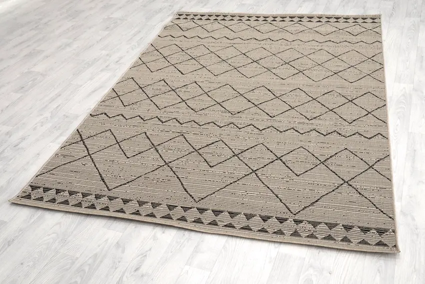 Outdoor rug - Neutral & Black - Aztec Design ZBR004