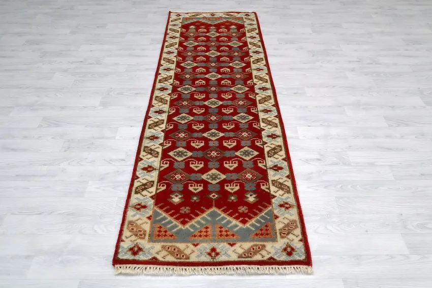 Indo Milas Rug - Red - Vibrant, Turkish inspired design Indian rug IML006
