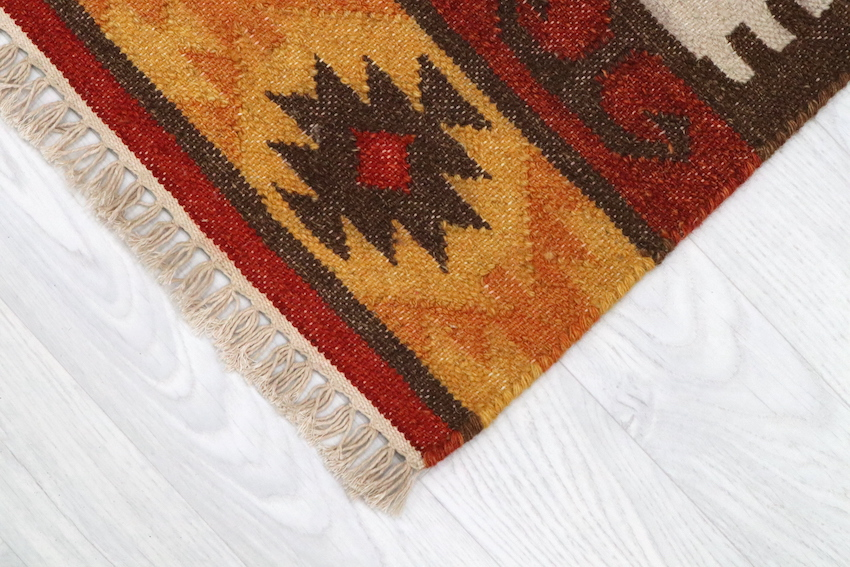 Indian Kelim Rug - Multicoloured - Flatweave Tribal design rug IKL044000 244 X 80 P