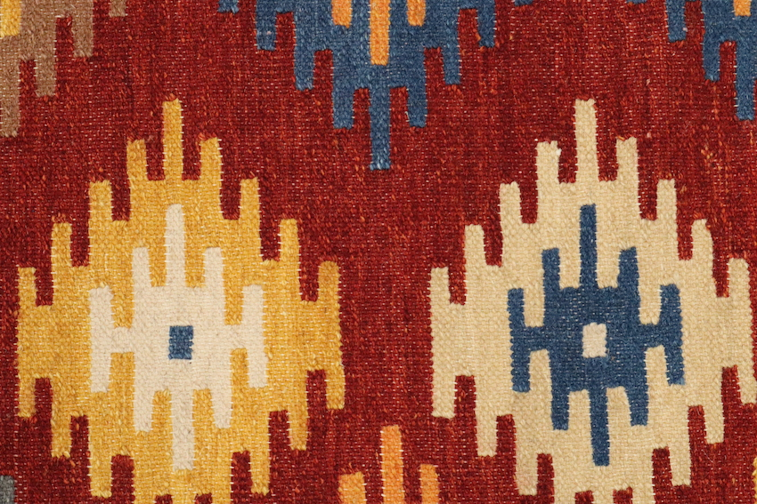 Indian Kelim Rug - Multicoloured - Flatweave Tribal design rug IKL013000 152 X 91 T