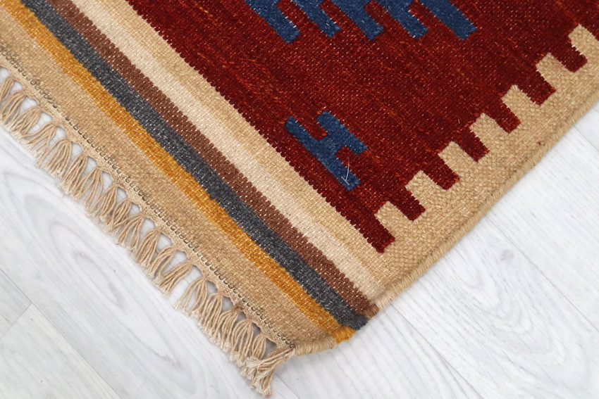 Indian Kelim Rug - Multicoloured - Flatweave Tribal design rug IKL013000 152 X 91 T
