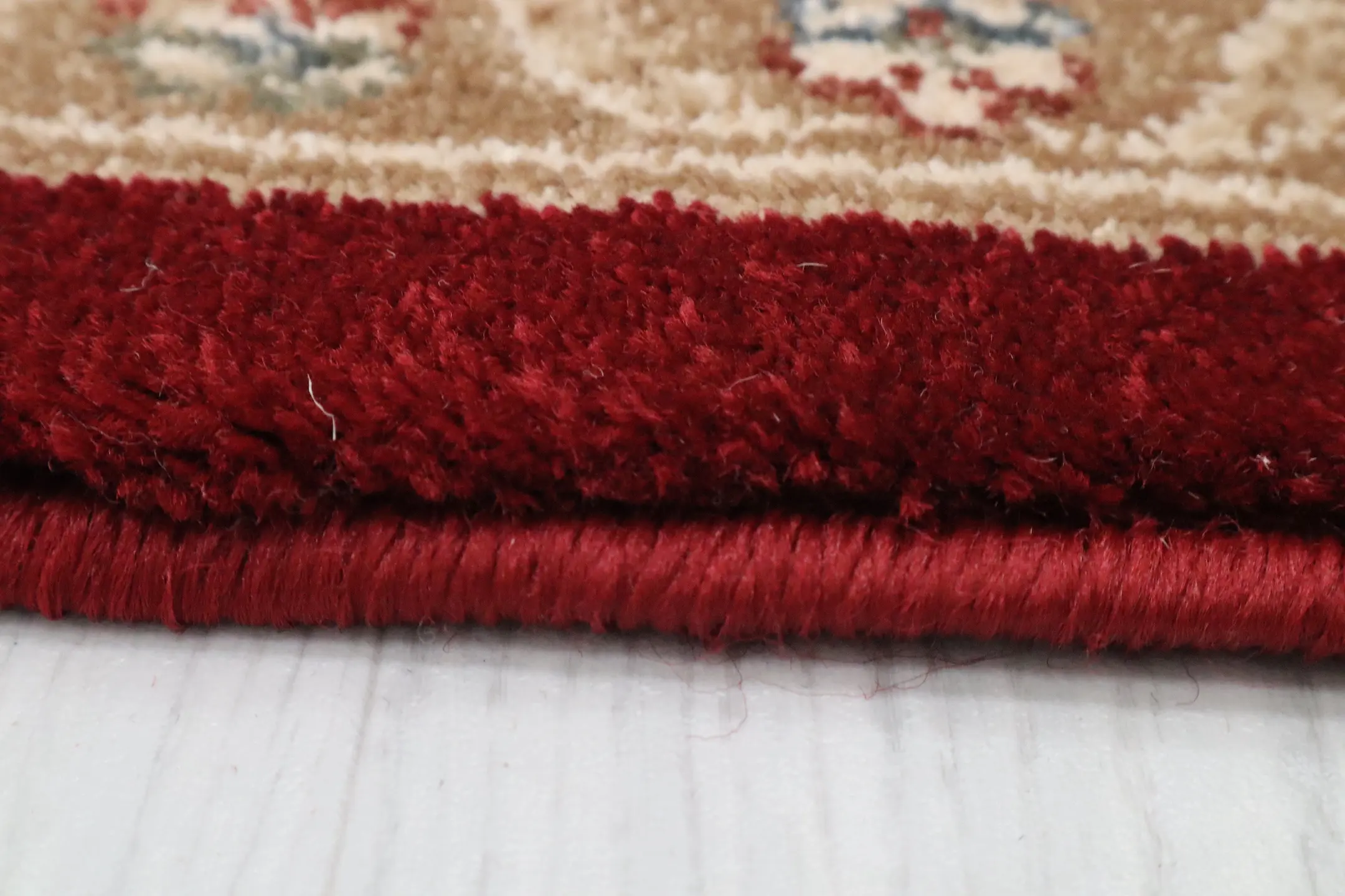 Kirman Machine Woven Rug - Red - ZKI006