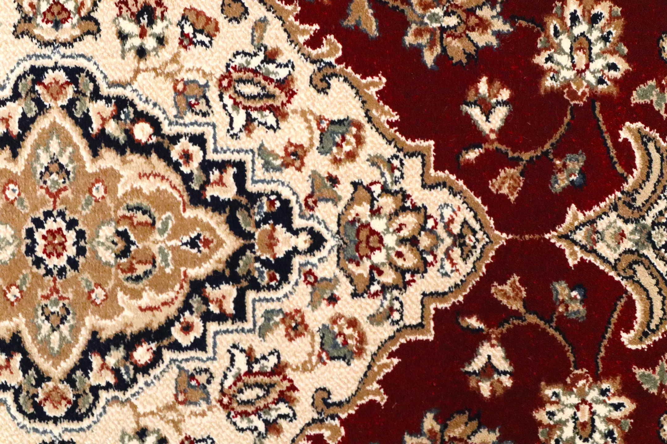 Kirman Machine Woven Rug - Red - ZKI001