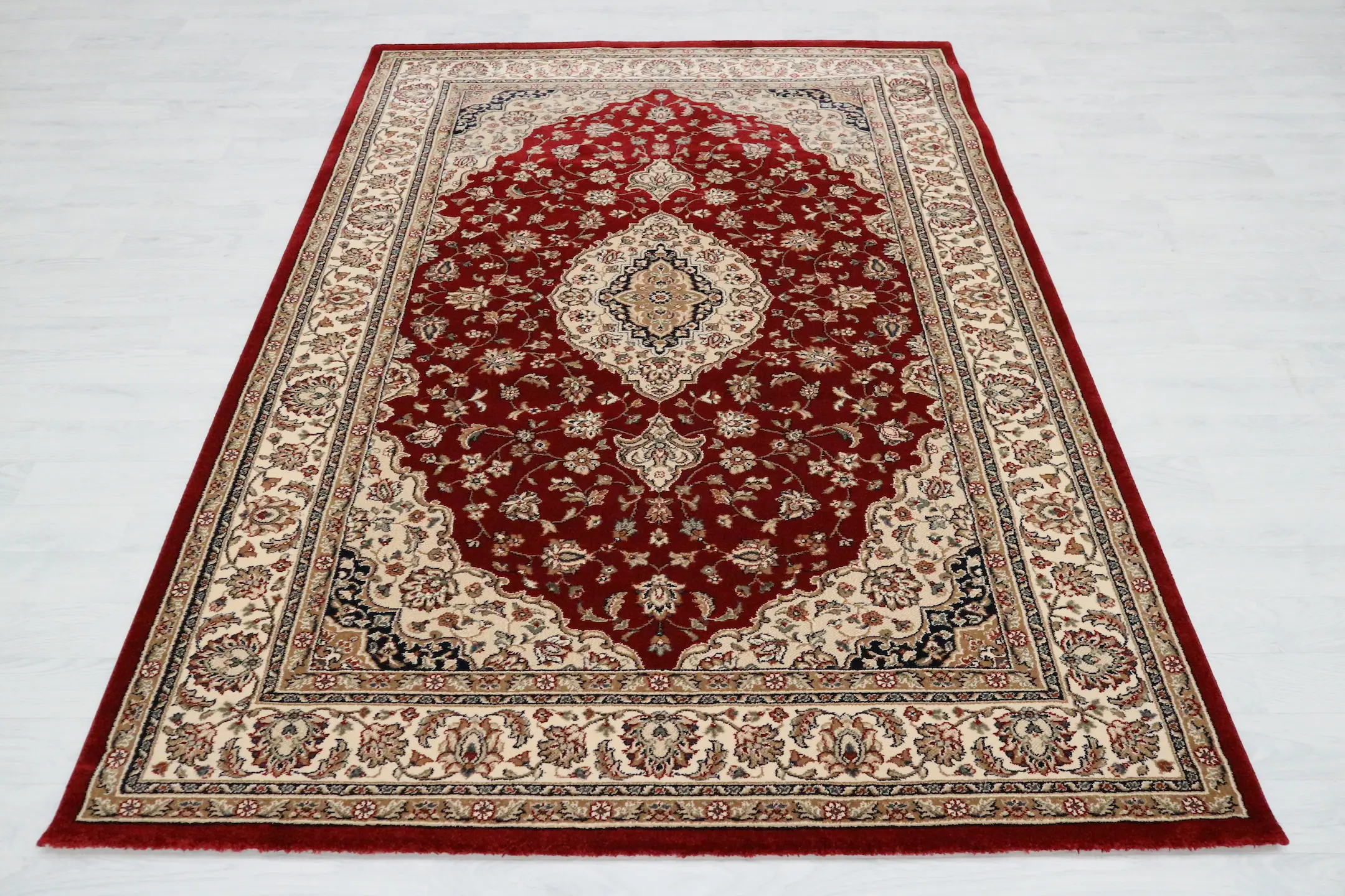 Kirman Machine Woven Rug - Red - ZKI001