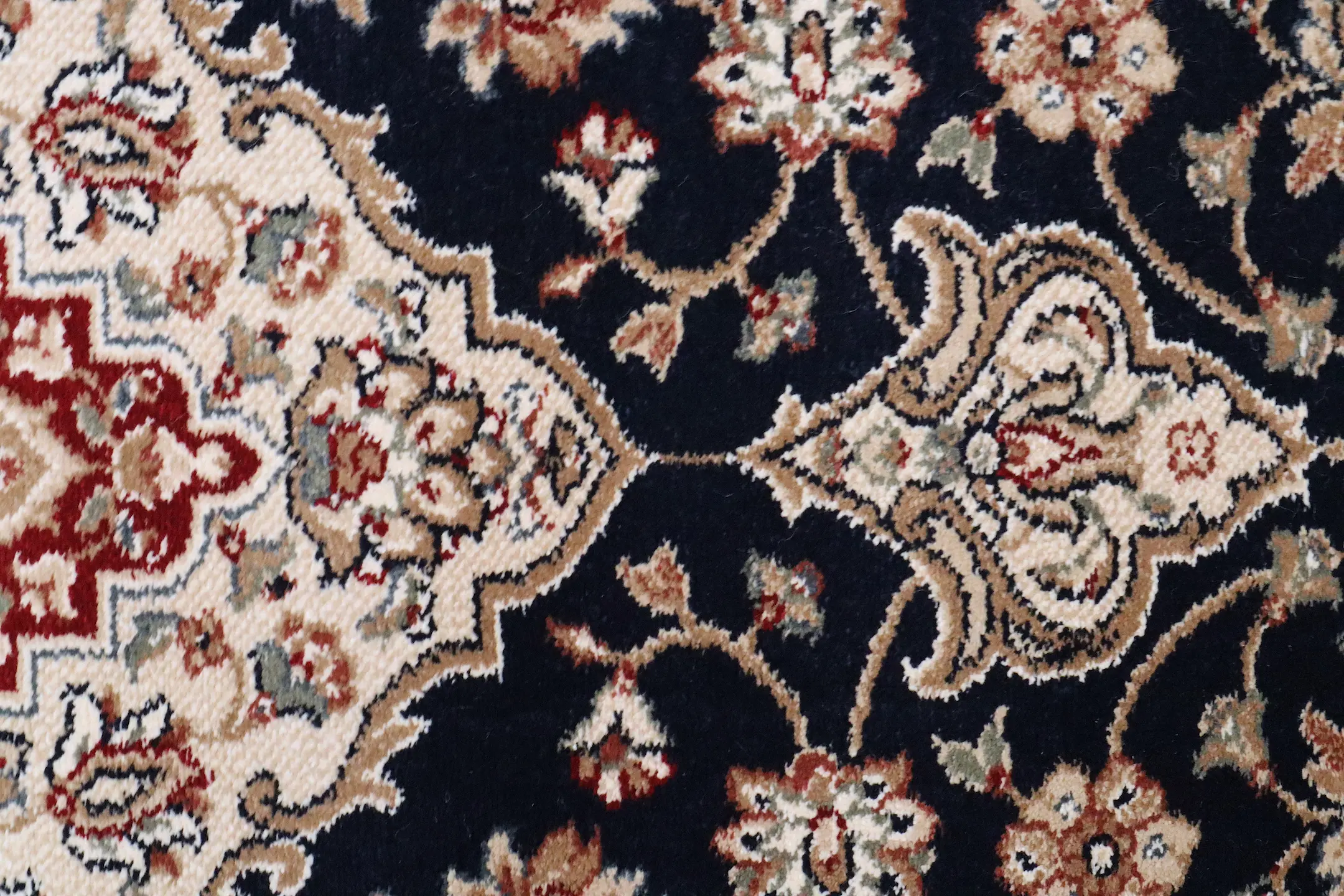 Kirman Machine Woven Rug - Blue - ZKI002