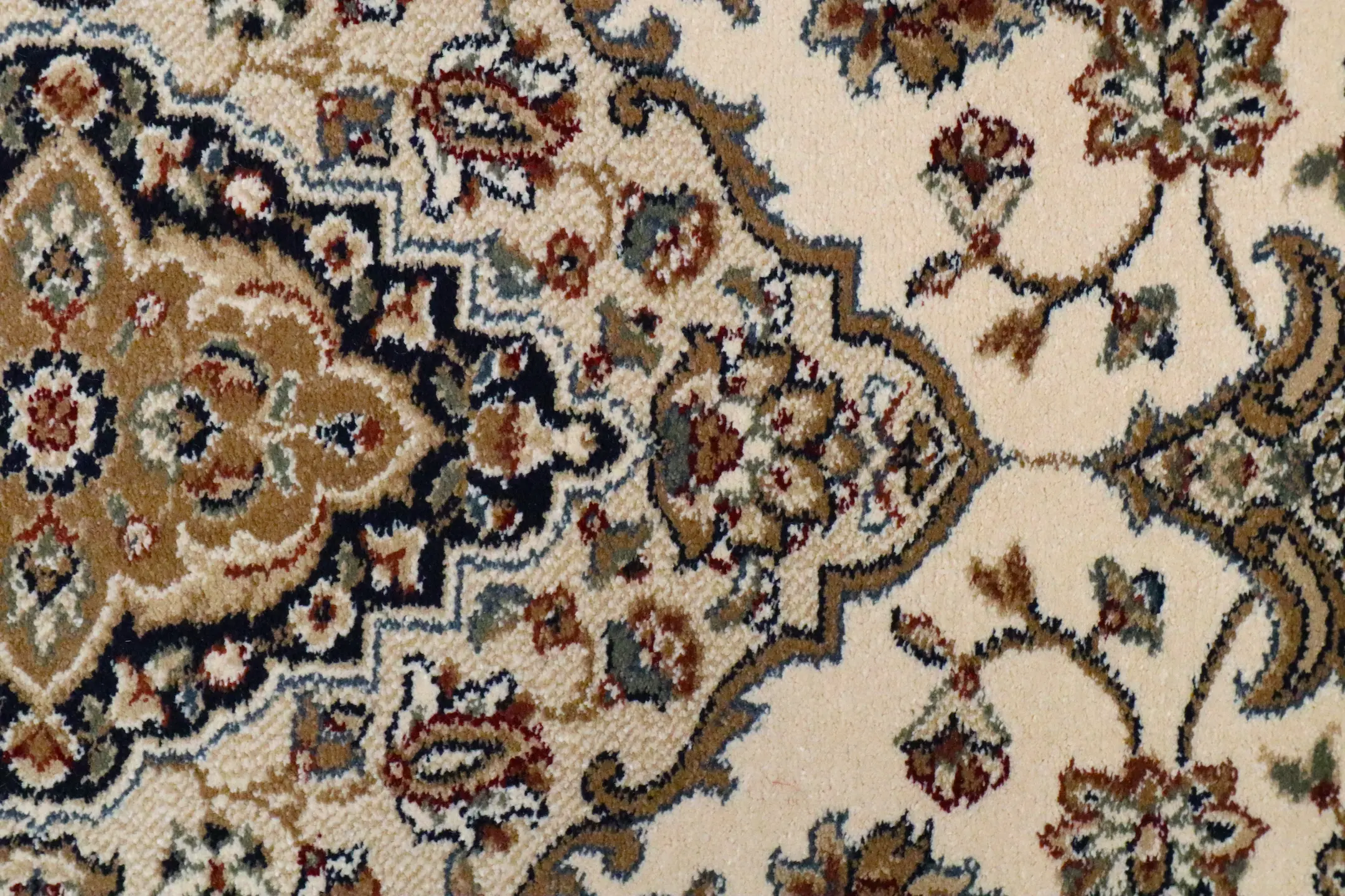Kirman Machine Woven Rug - Cream - ZKI003
