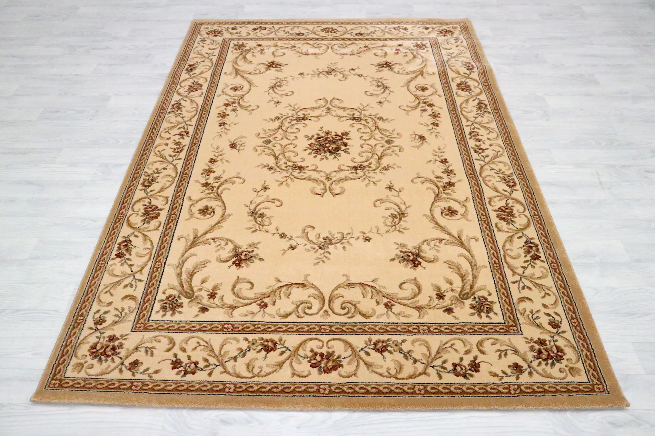 Kirman Machine Woven Rug - Cream - ZKI004