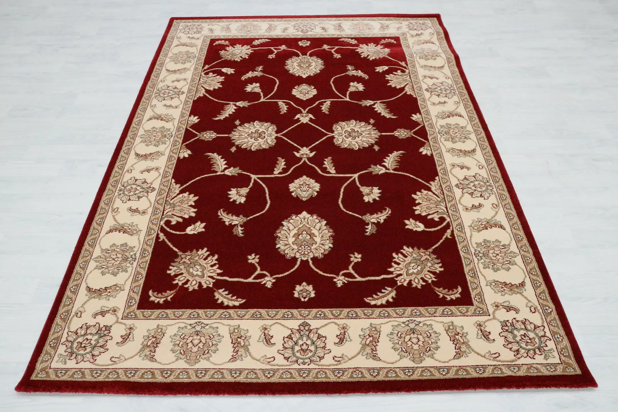 Kirman Machine Woven Rug - Red - ZKI006