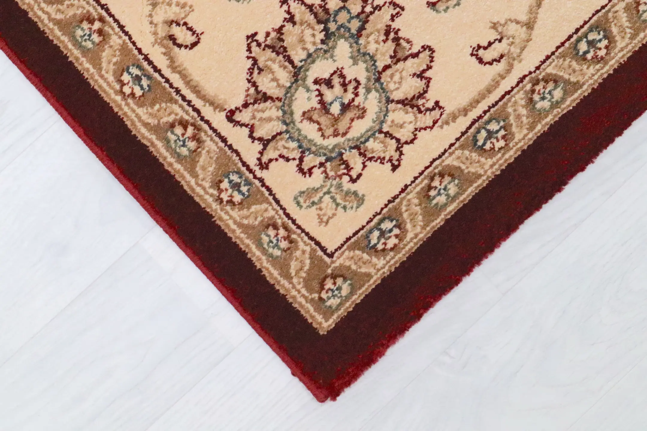 Kirman Machine Woven Rug - Red - ZKI006