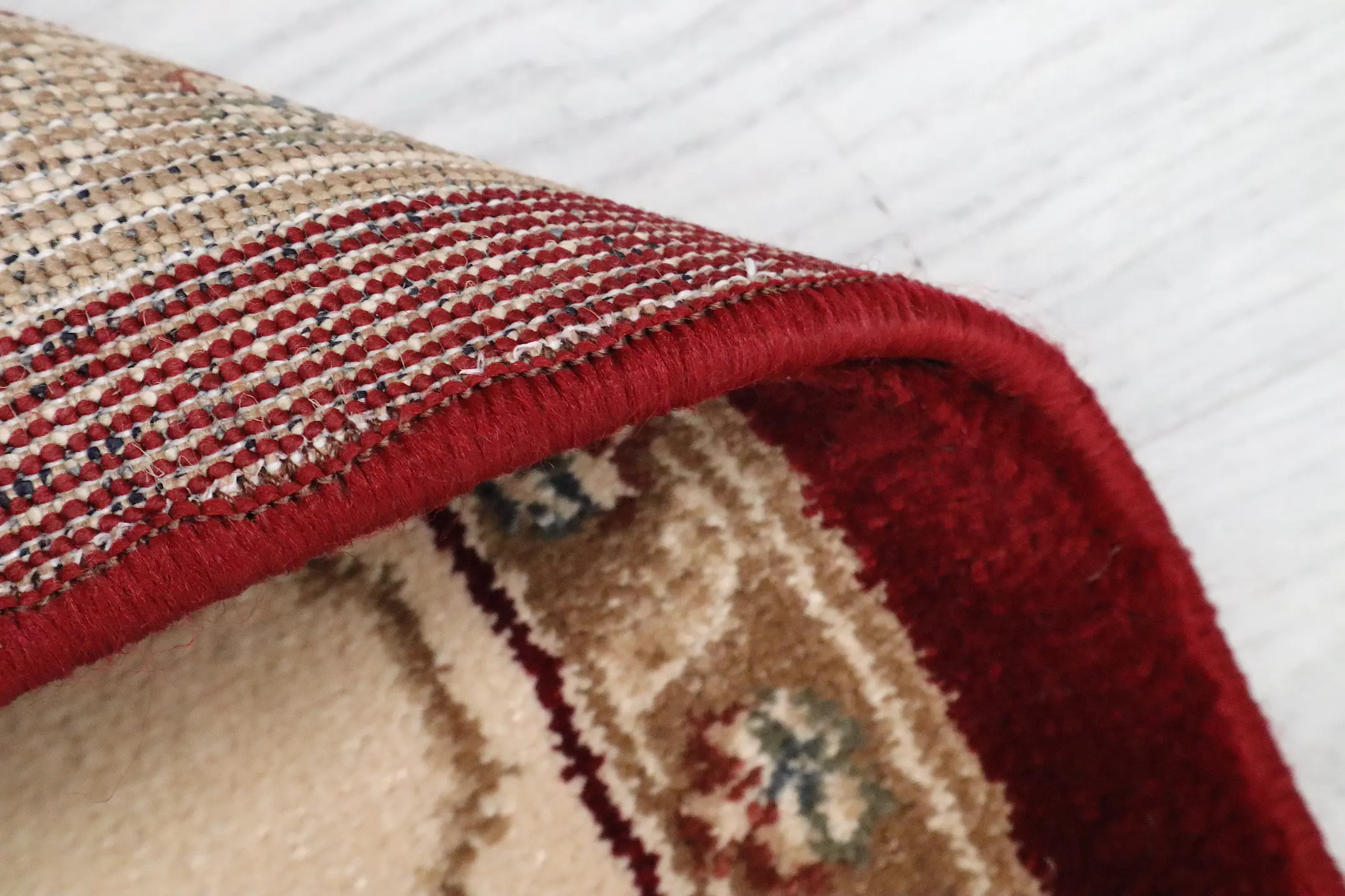 Kirman Machine Woven Rug - Red - ZKI006