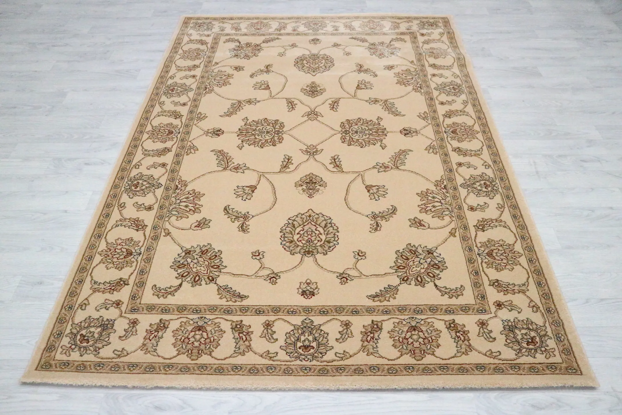 Kirman Machine Woven Rug - Cream - ZKI007
