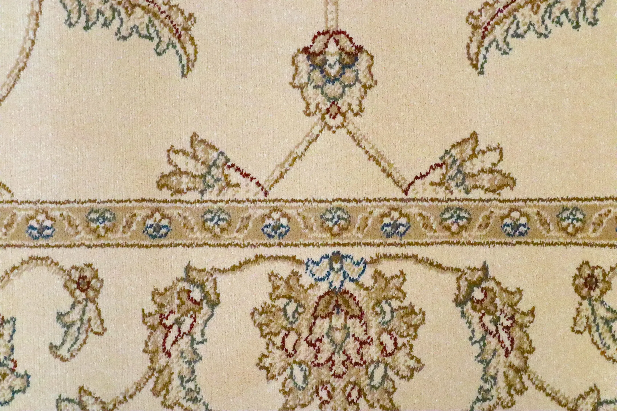 Kirman Machine Woven Rug - Cream - ZKI007