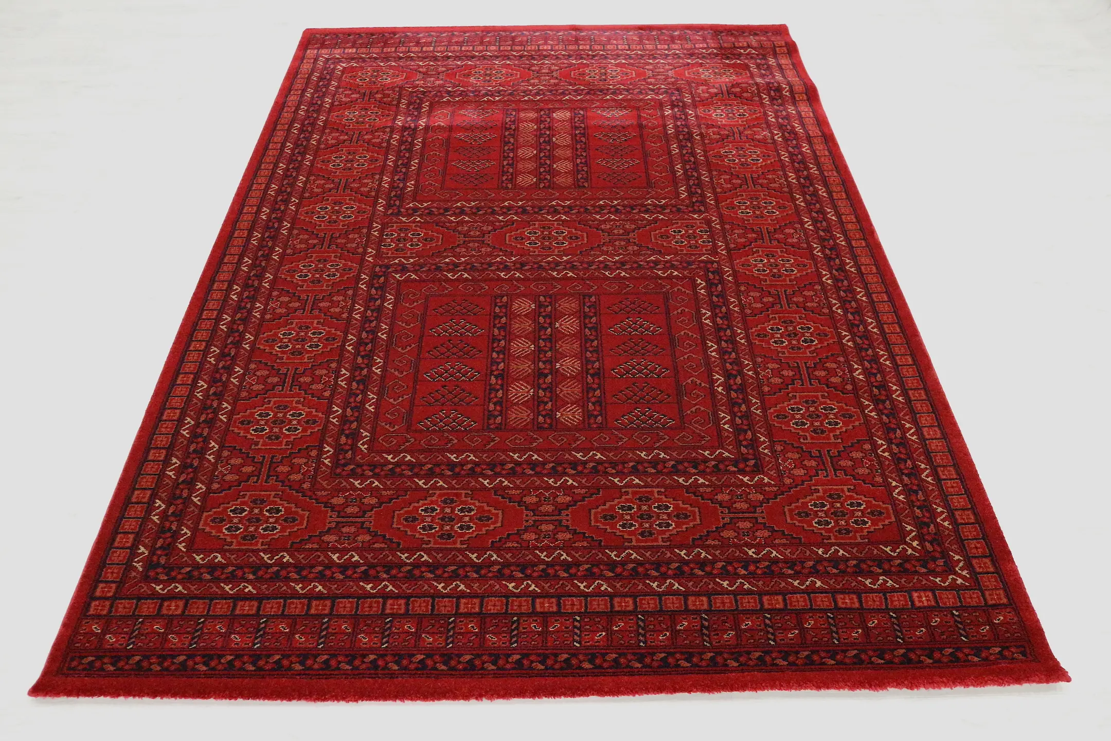 Kirman Machine Woven Rug - Red - ZKI009