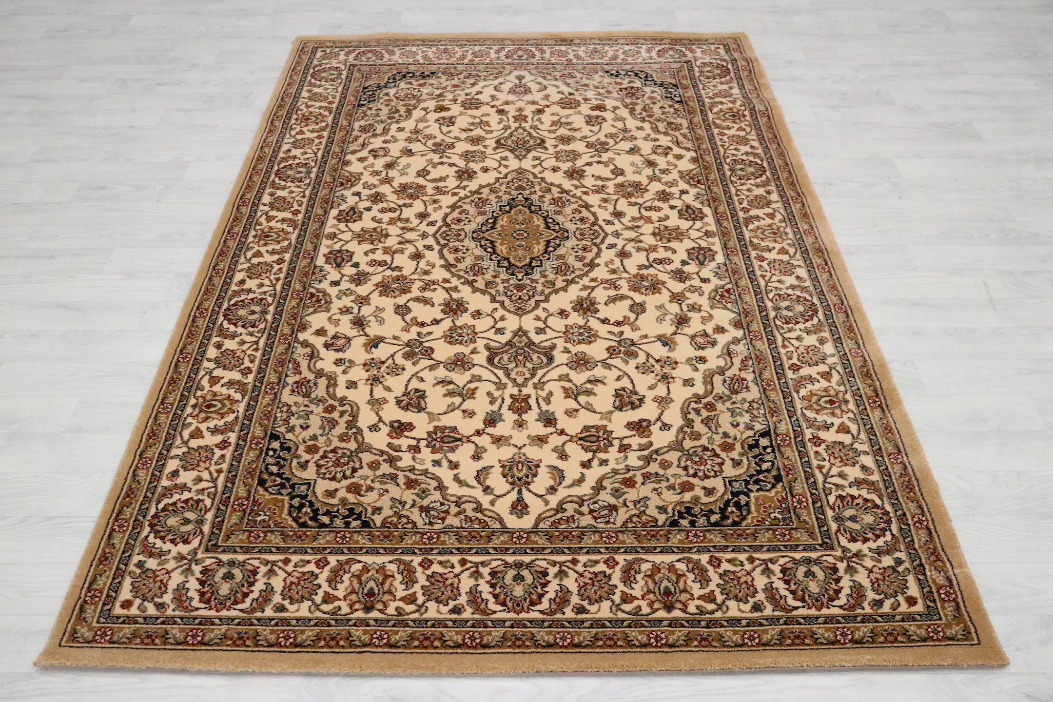 Kirman Machine Woven Rug - Cream - ZKI003