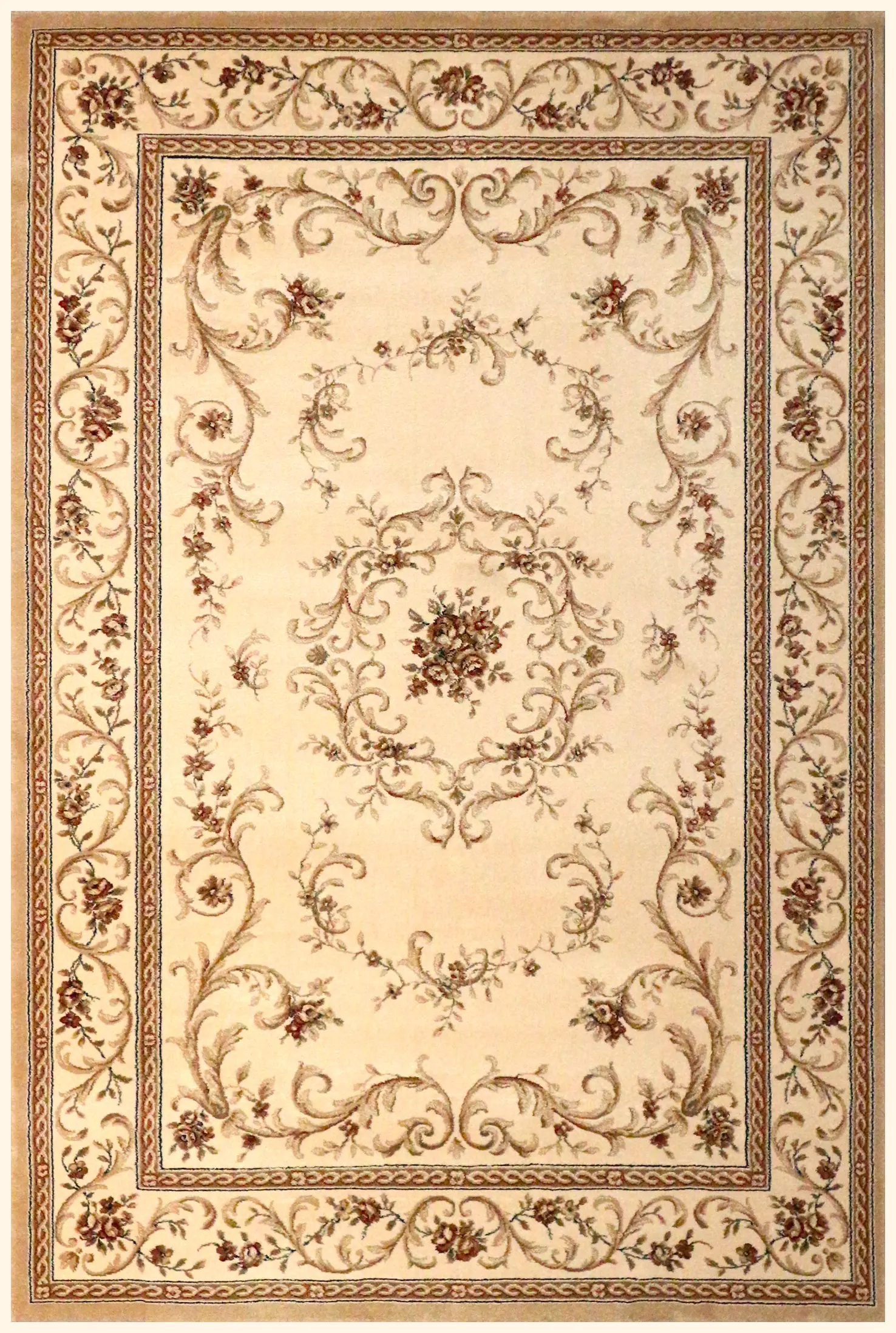 Kirman Machine Woven Rug - Cream - ZKI004