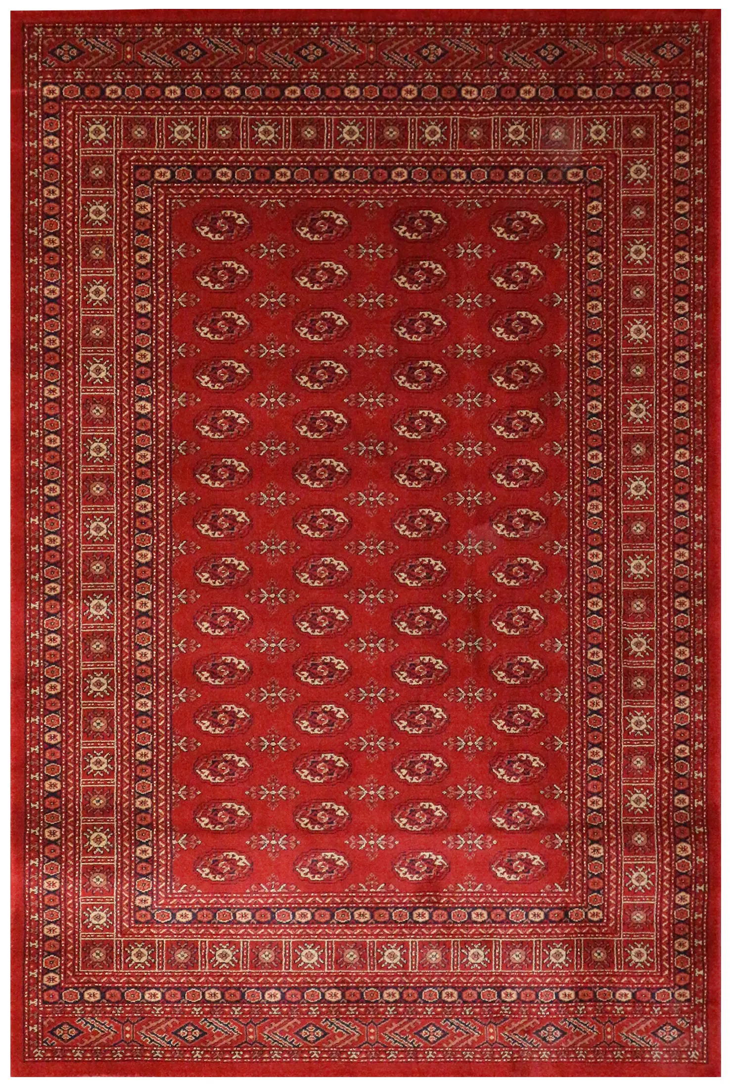 Kirman Machine Woven Rug - Red - ZKI005