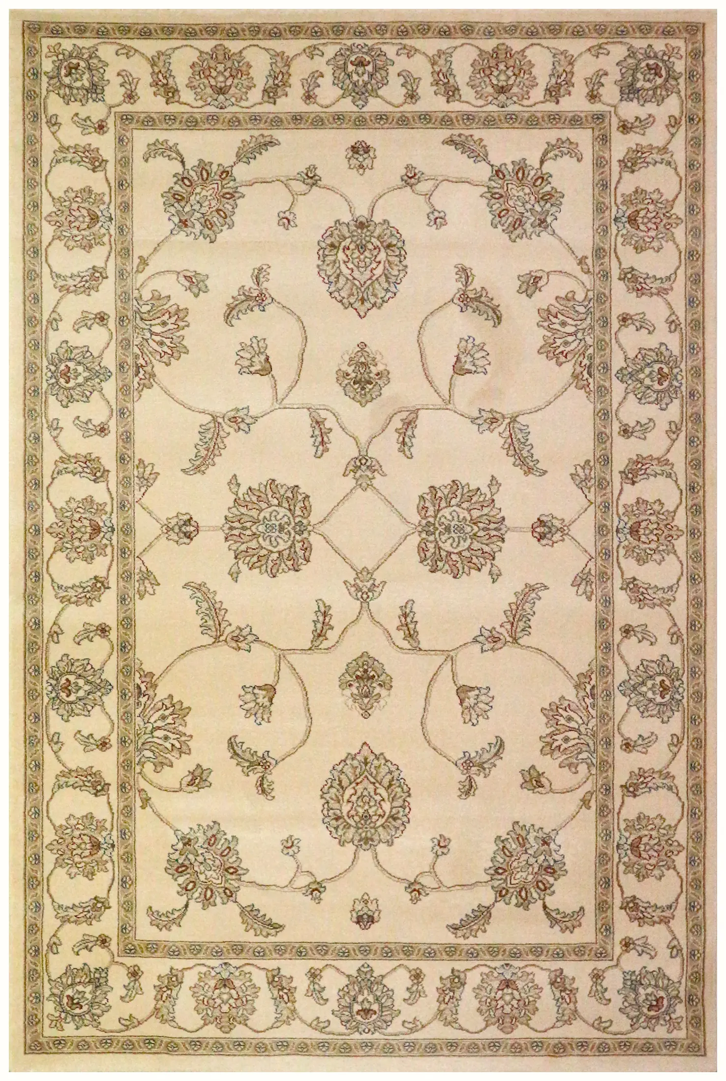 Kirman Machine Woven Rug - Cream - ZKI007