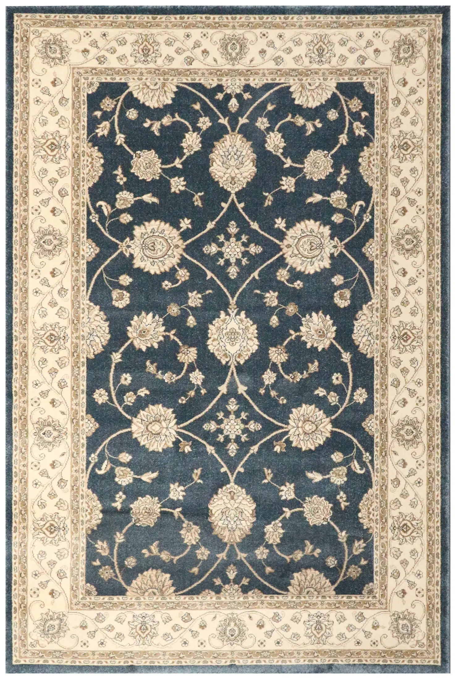 Kirman Machine Woven Rug - Blue - ZKI008