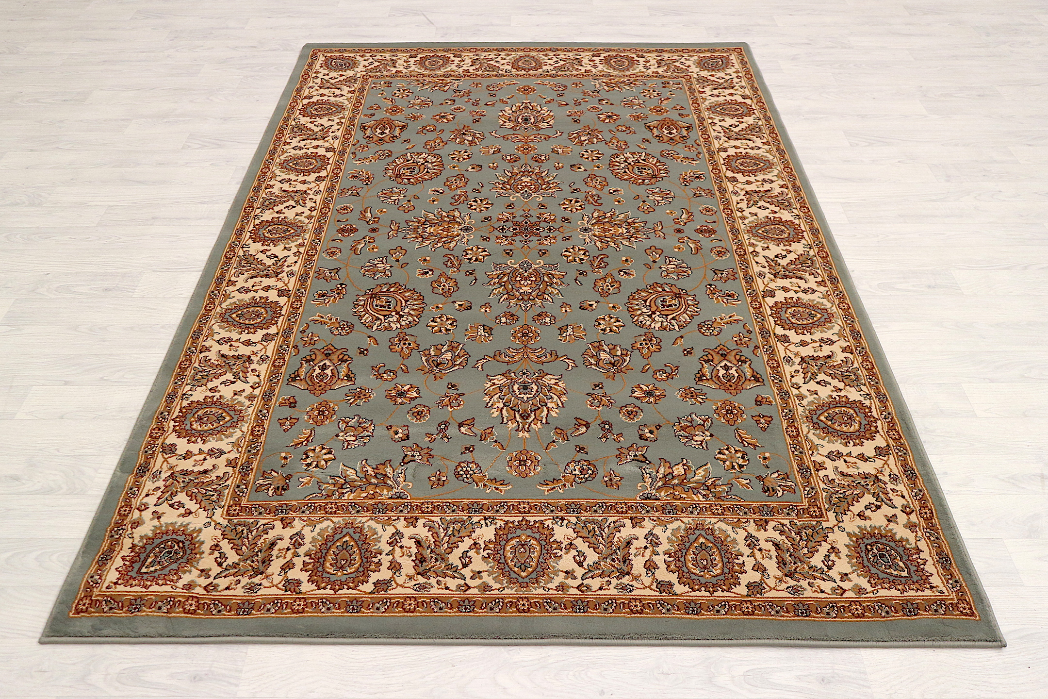 Kirman Machine Woven Rug - Blue - ZKI020