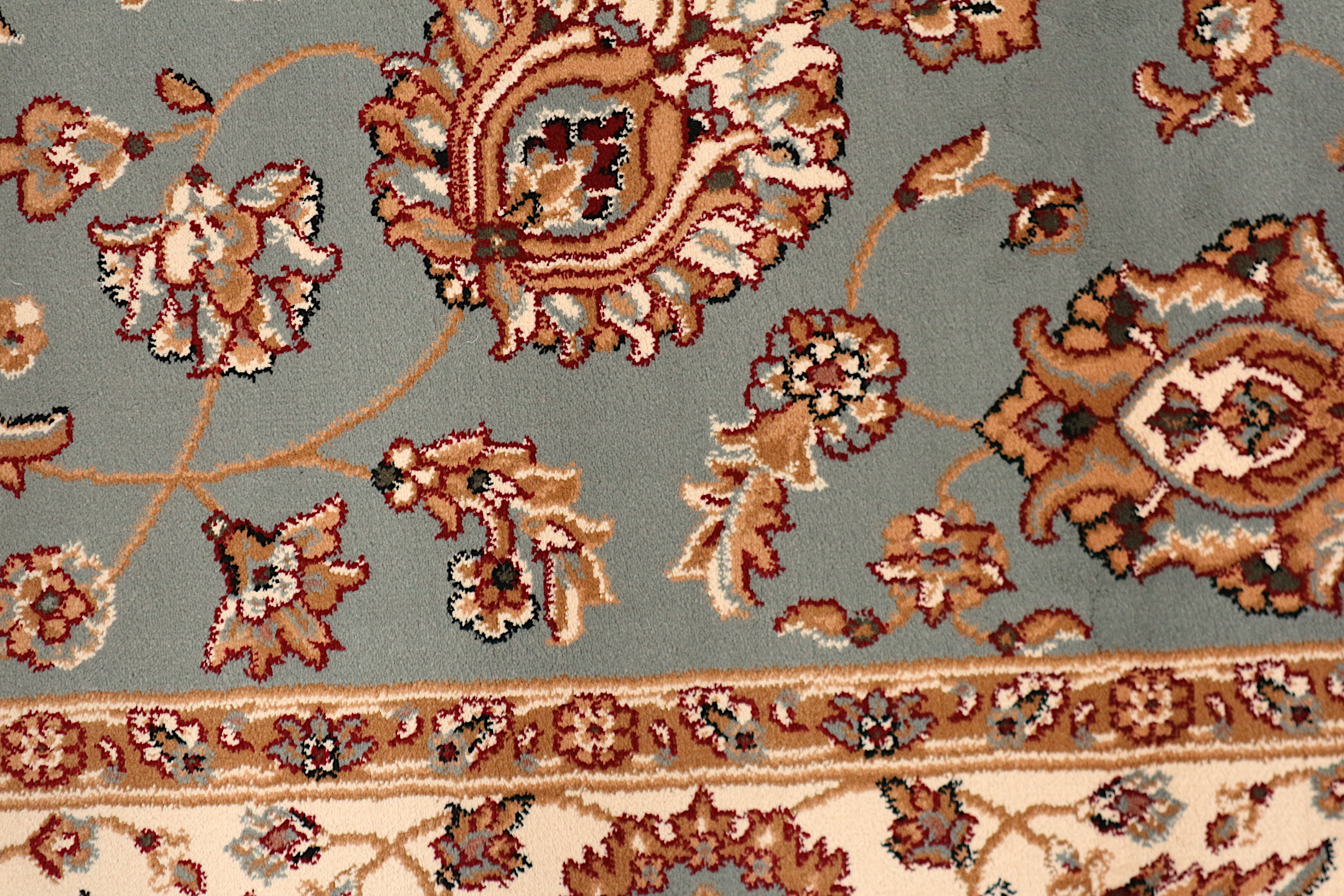 Kirman Machine Woven Rug - Blue - ZKI020