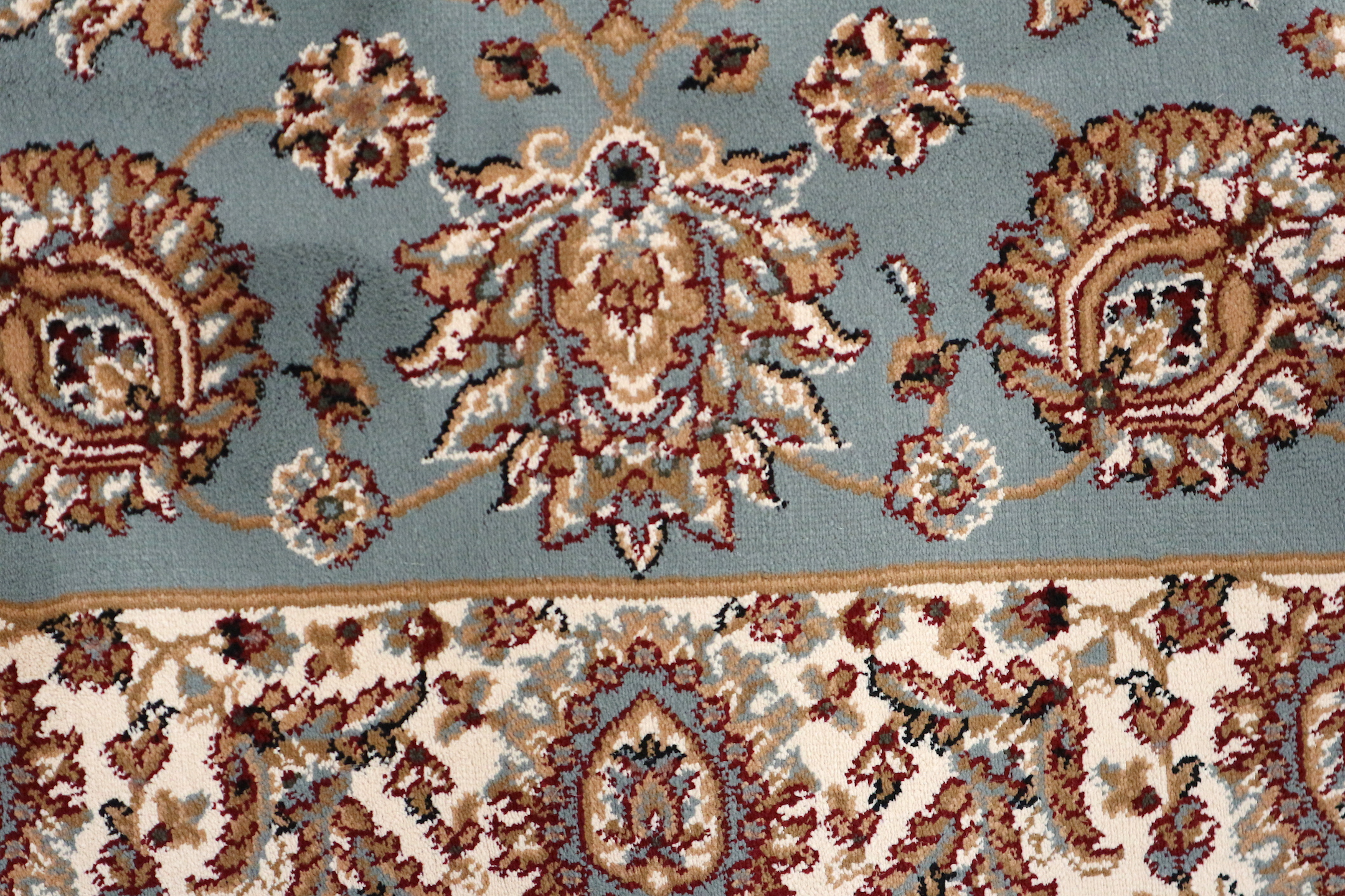Kirman Machine Woven Rug - Blue - ZKI020