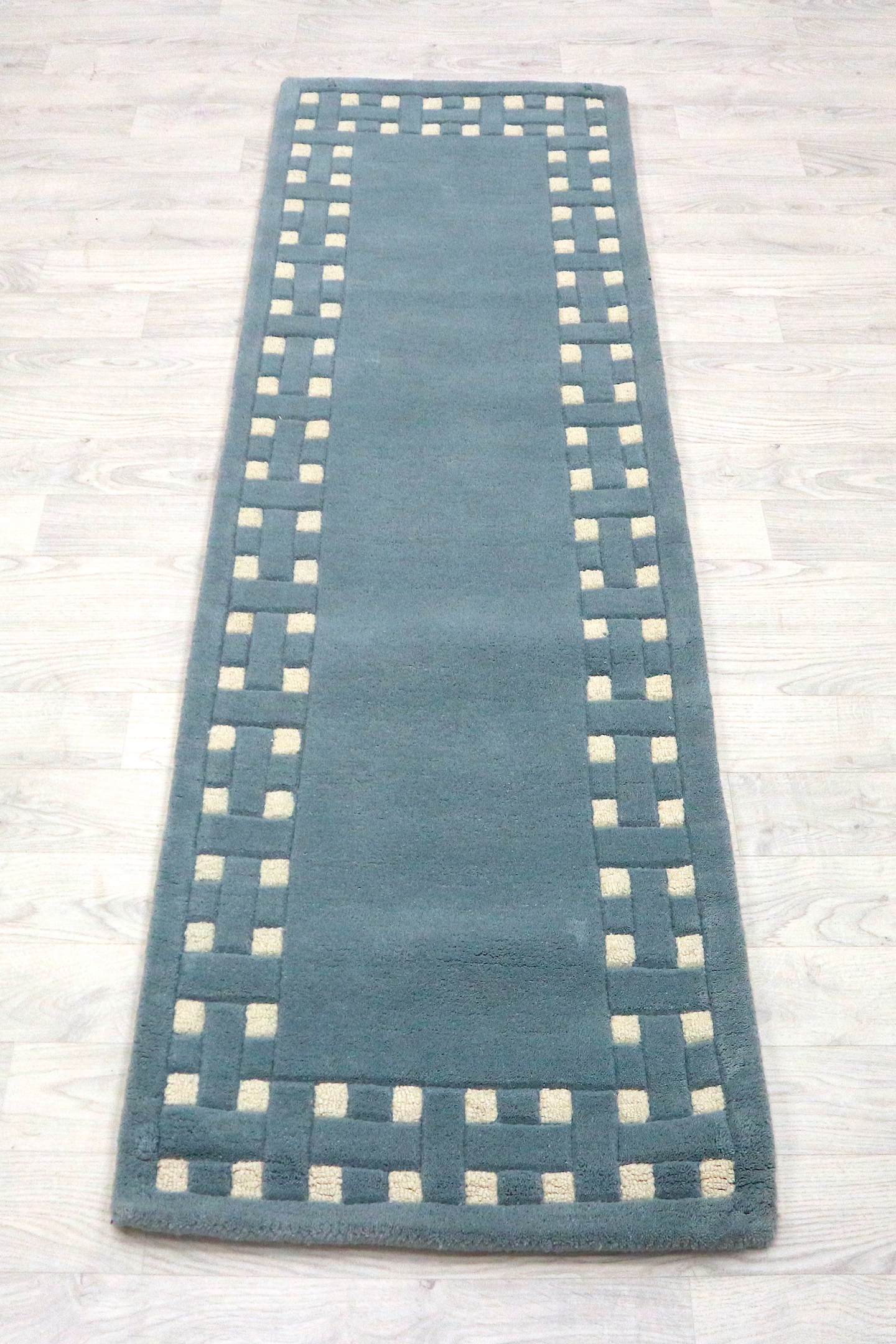 Basket Weave Design rug - 100% wool Indian rug HMP311