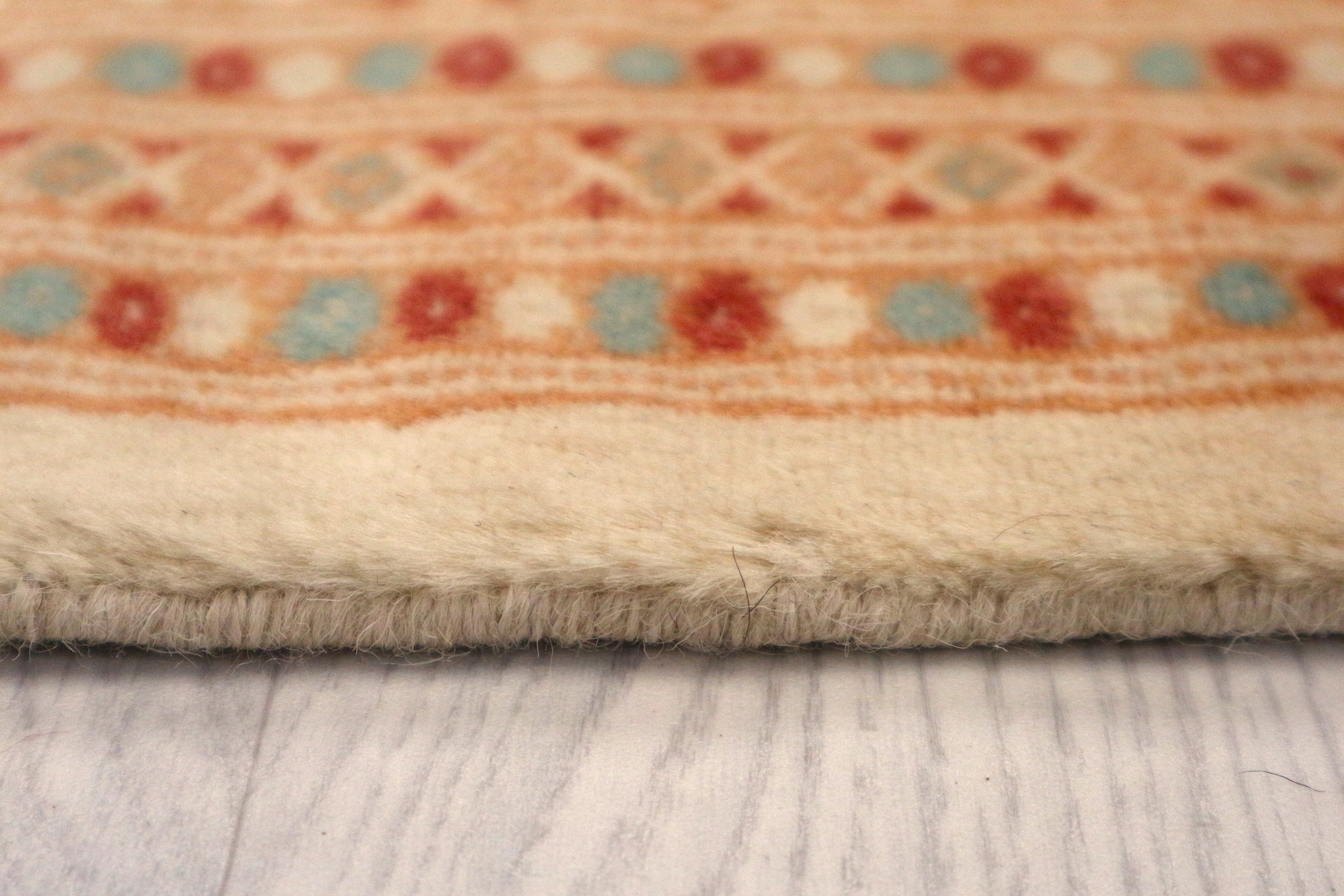 Fine Pakistan Bokhara Rug - Beige - Handknotted 100% wool Bokhara rug BOF044