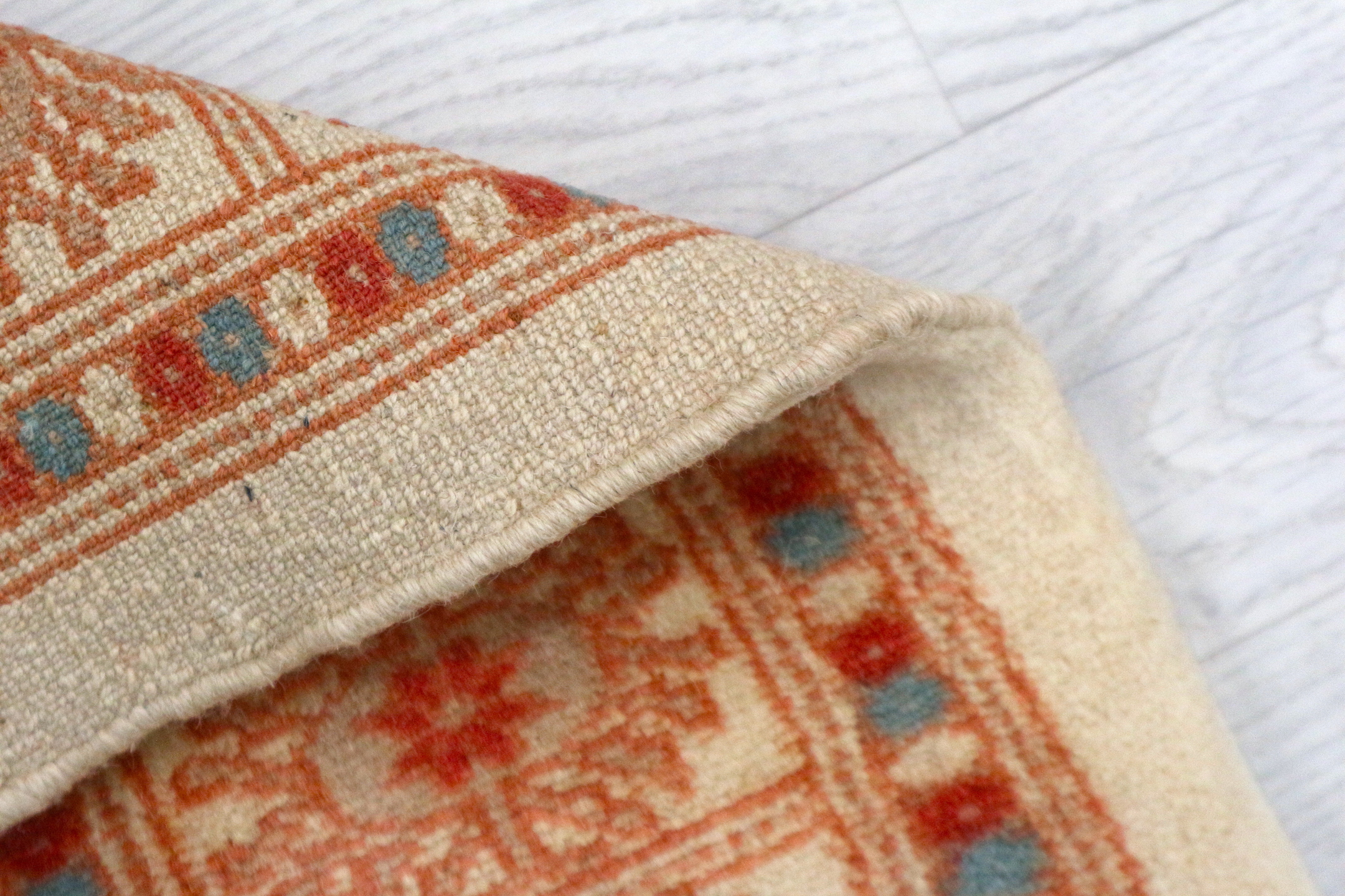 Fine Pakistan Bokhara Rug - Beige - Handknotted 100% wool Bokhara rug BOF044