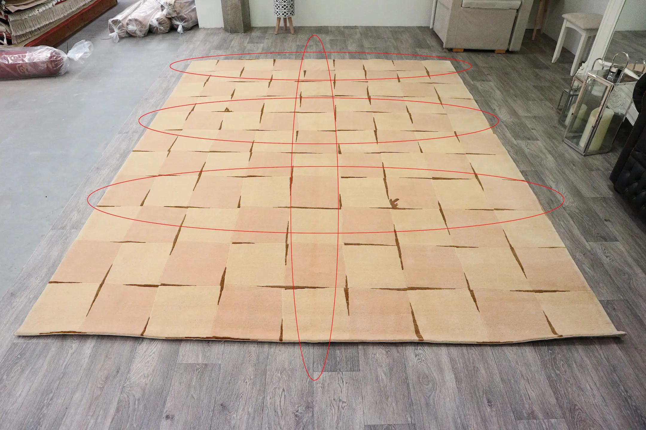 Modern Tibetan Rug Fine Line CTN025S13 N 303 x 236
