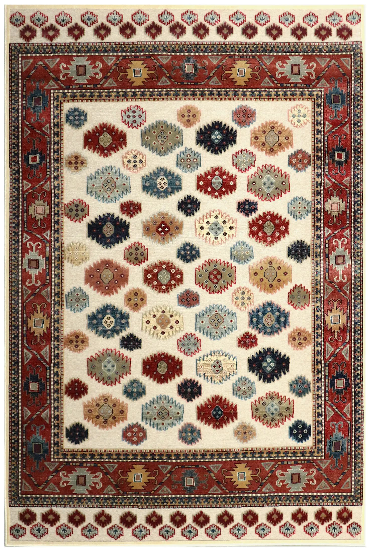 Vintage Design Rug - Multicoloured - Machine Woven ZCA016