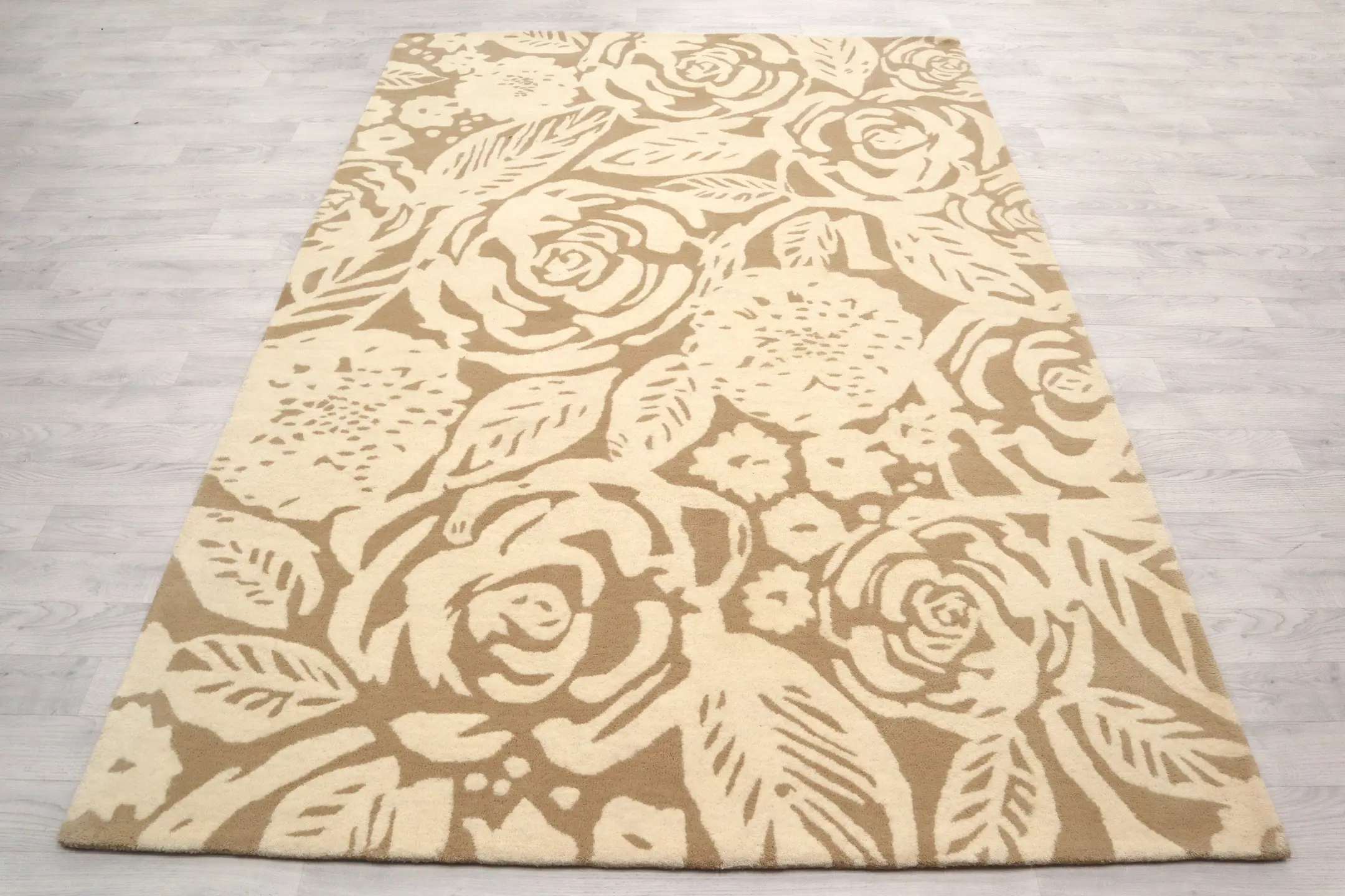 Ella Claire Indian Rug - Brown and Beige - ECAC04