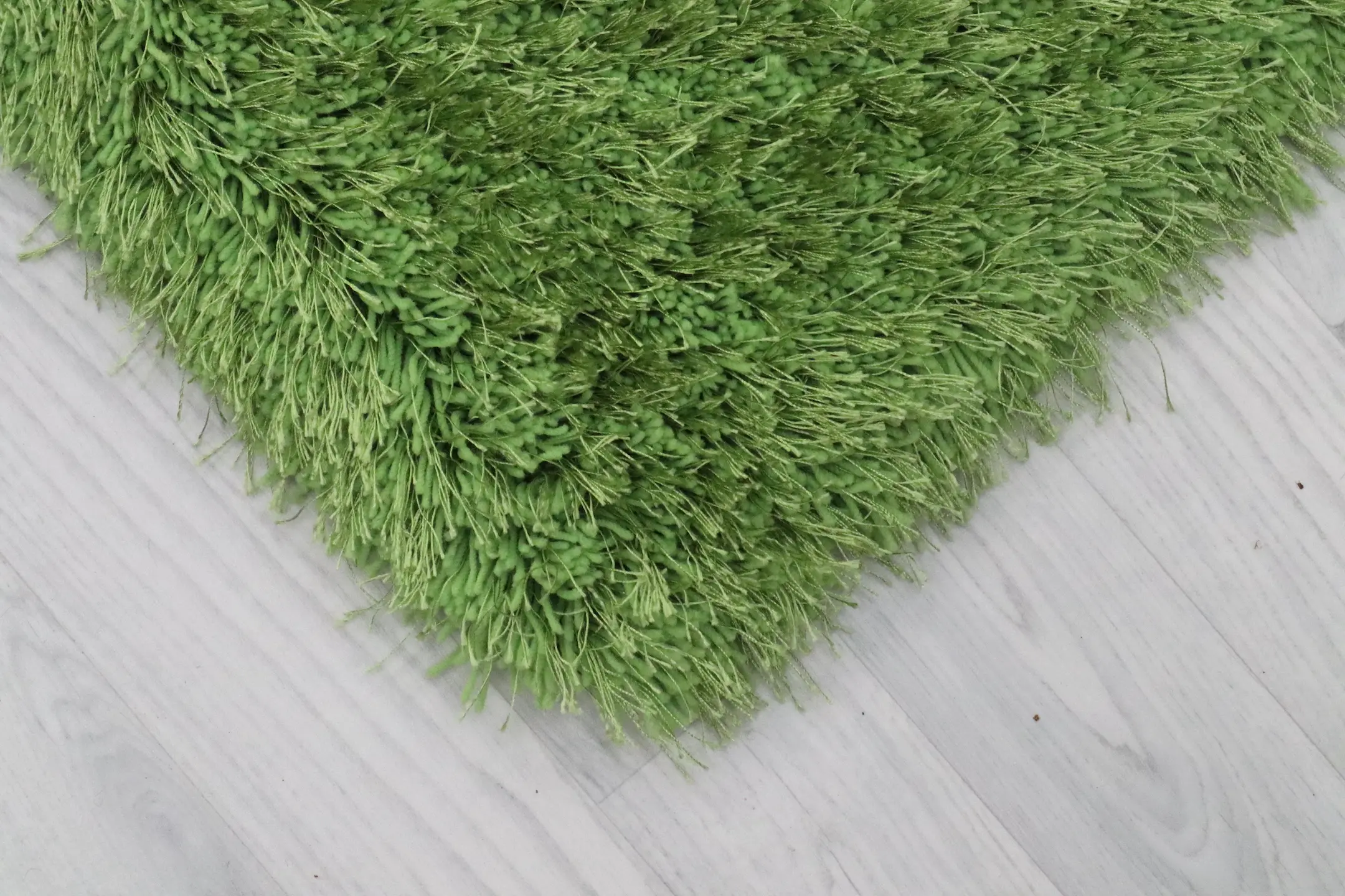 Polyester Shaggy Rug Green Clp023712 290cm x 200cm