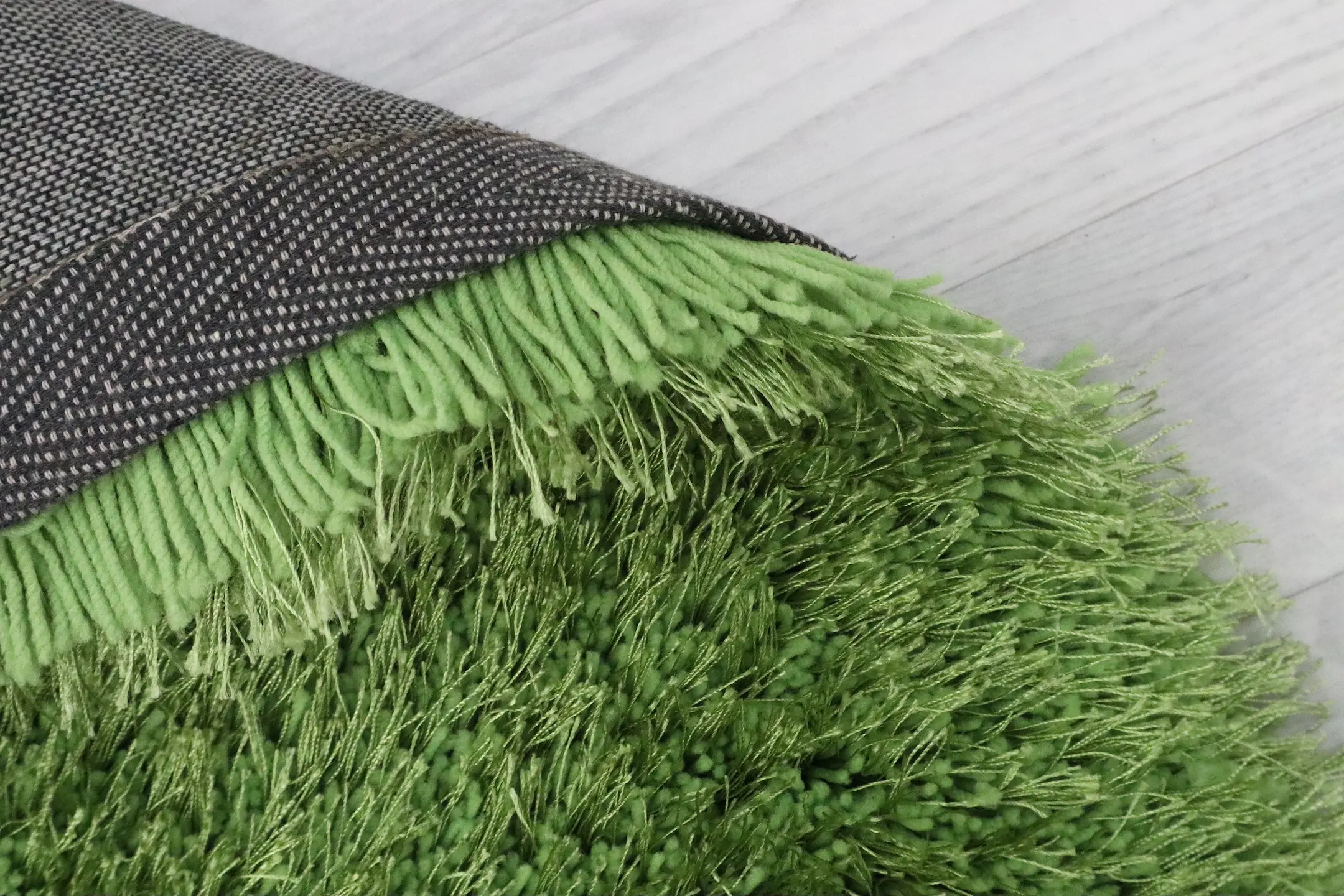 Polyester Shaggy Rug Green Clp023712 290cm x 200cm