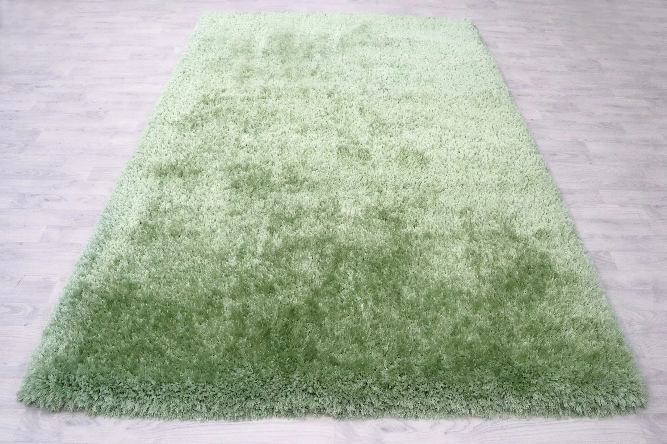 Polyester Shaggy Rug Green D Cls023706 290cm x 200cm