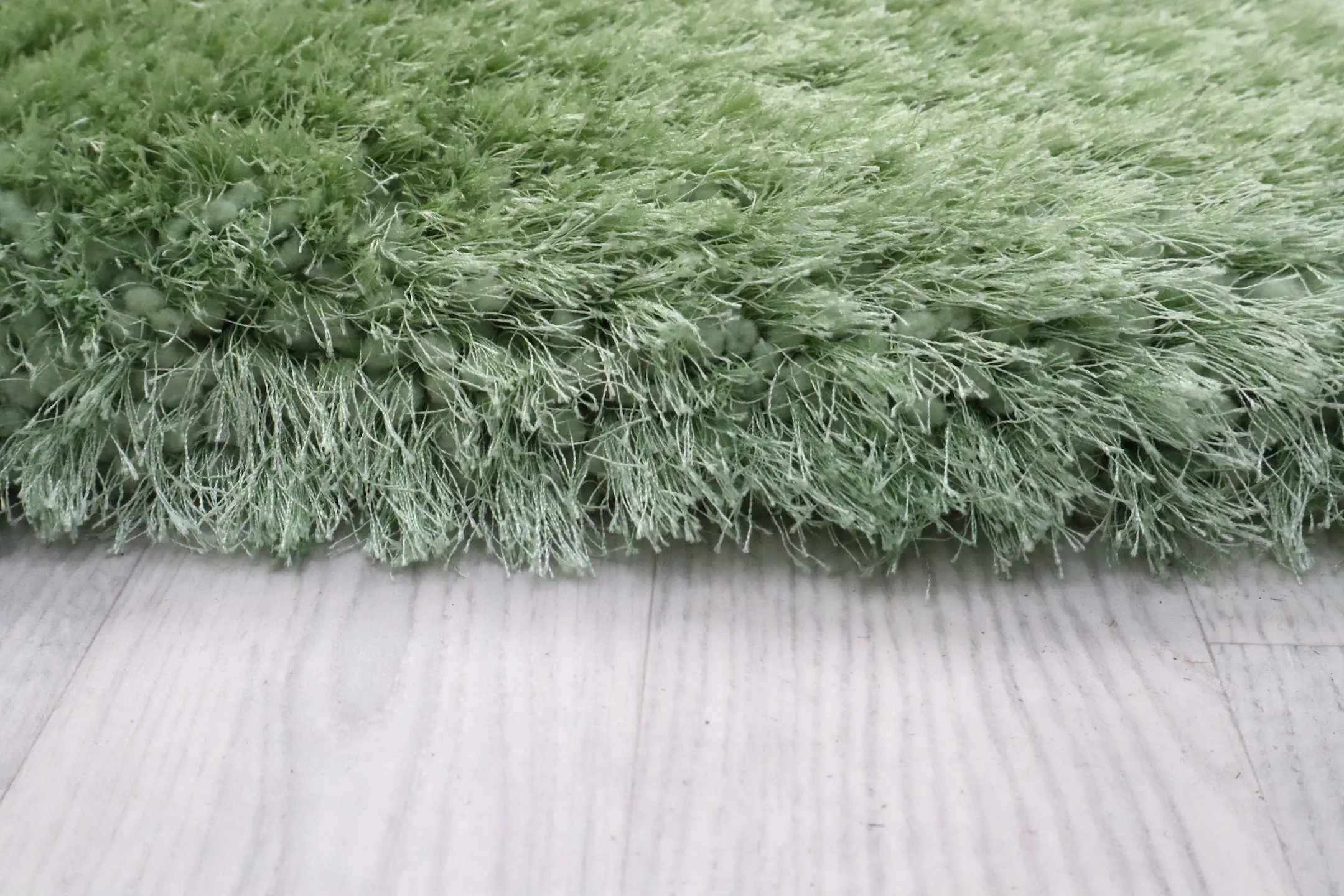Polyester Shaggy Rug Green D Cls023706 290cm x 200cm