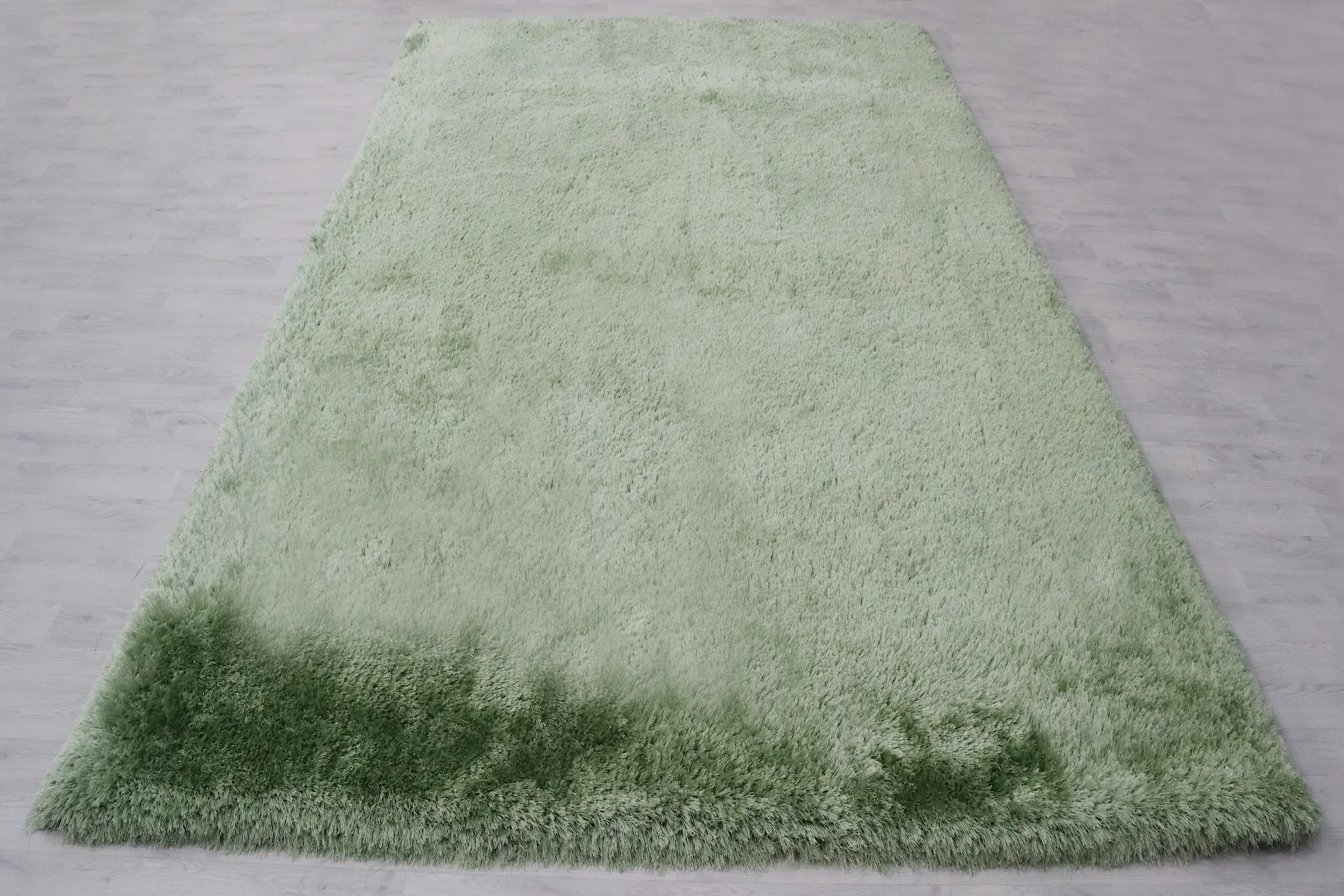 Polyester Shaggy Rug Green D Cls027706 340cm x 240cm