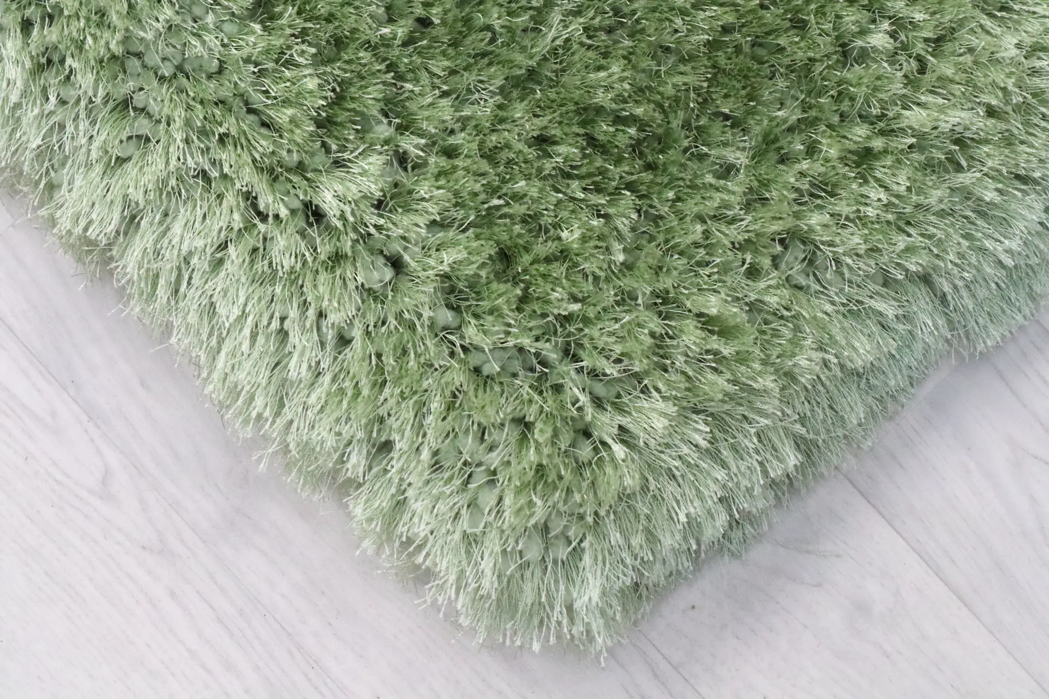 Polyester Shaggy Rug Green D Cls027706 340cm x 240cm