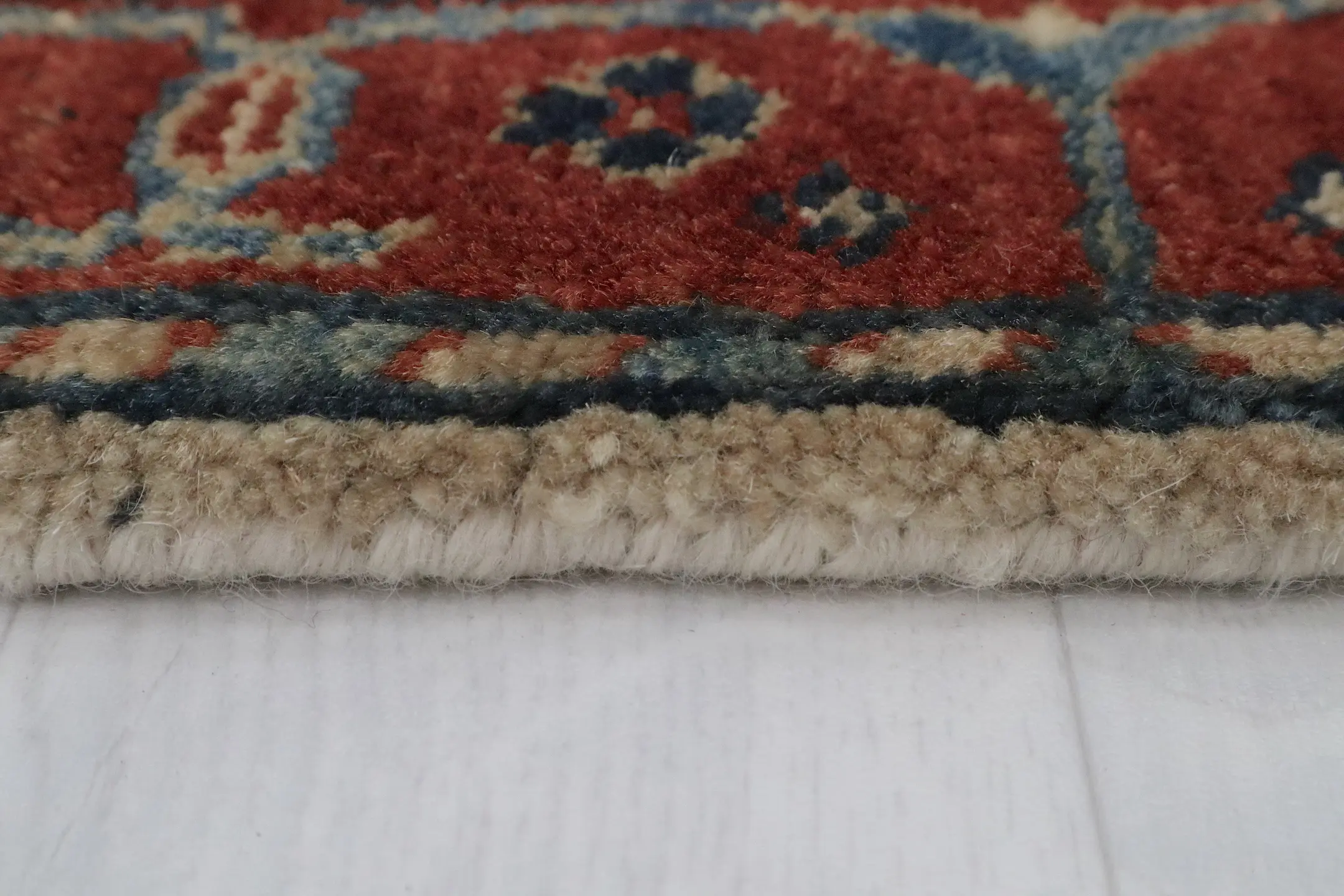 Indo Kashgai Rug Cream/Rust Ilg006082 91cm x 61cm