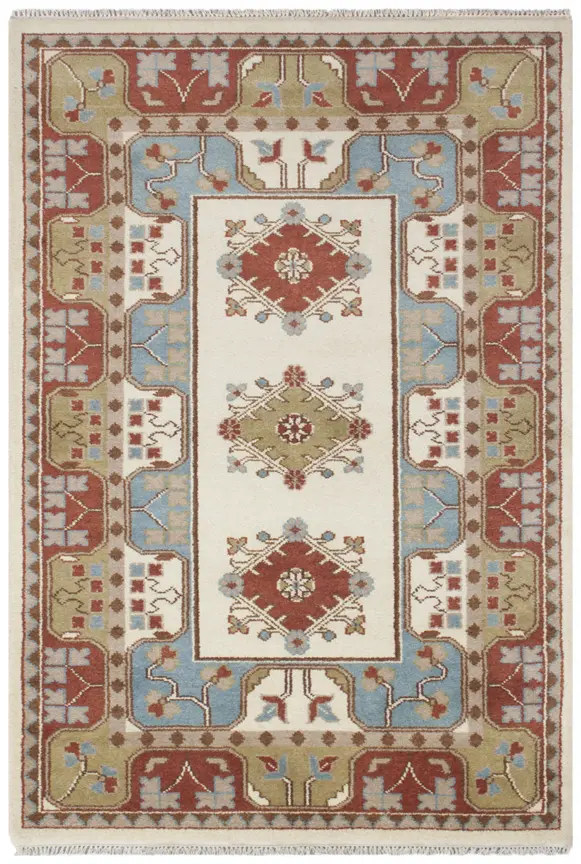 Indo Milas Rug - Multicoloured - Vibrant, Turkish inspired design Indian rug