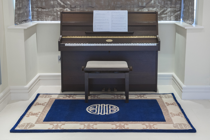 Indian Superwashed  Rug - Blue - Indian Fu Shou design Rug ISW102